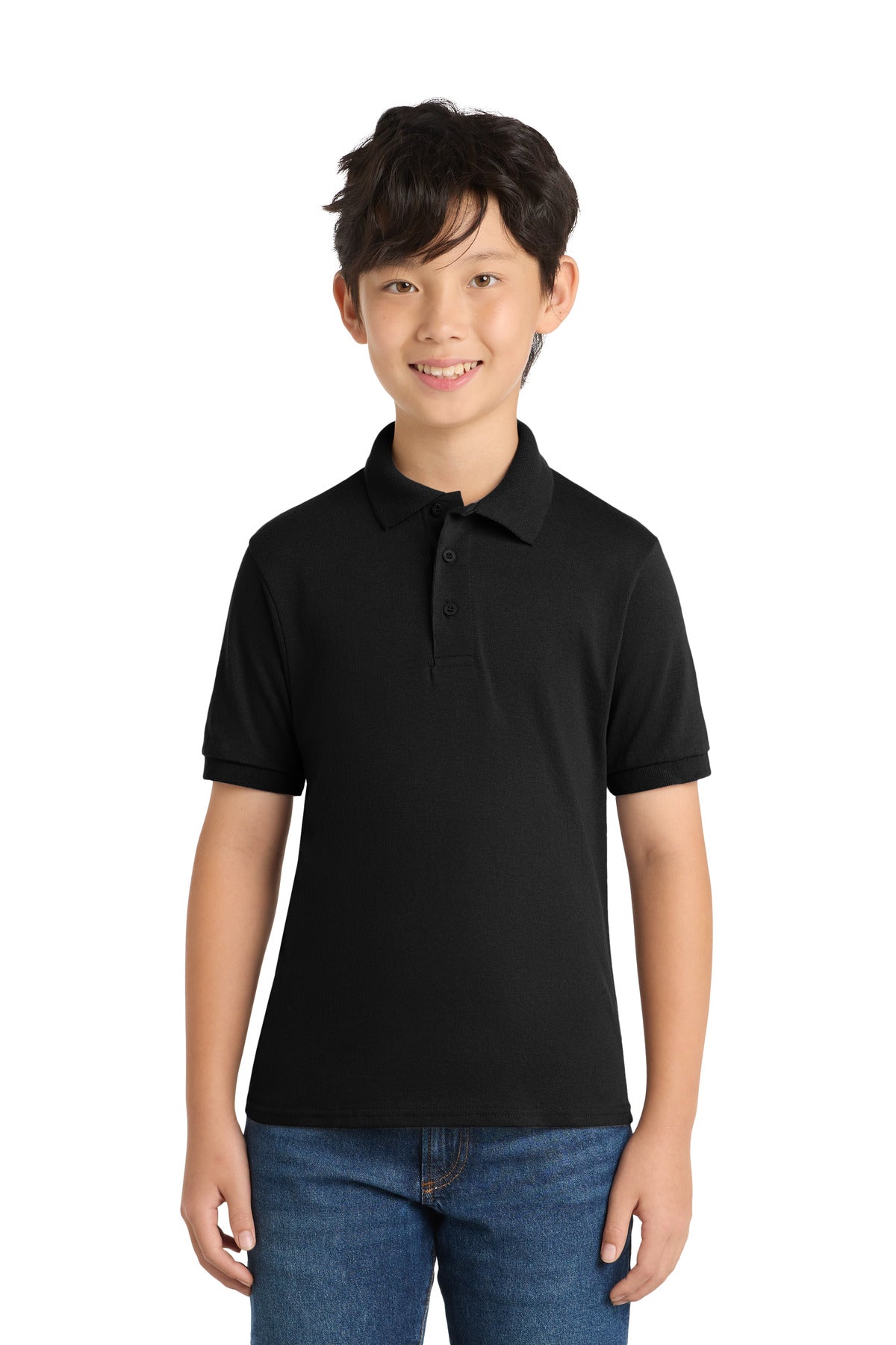Port & Co ® Youth Core Blend Jersey Knit Polo. KP55Y