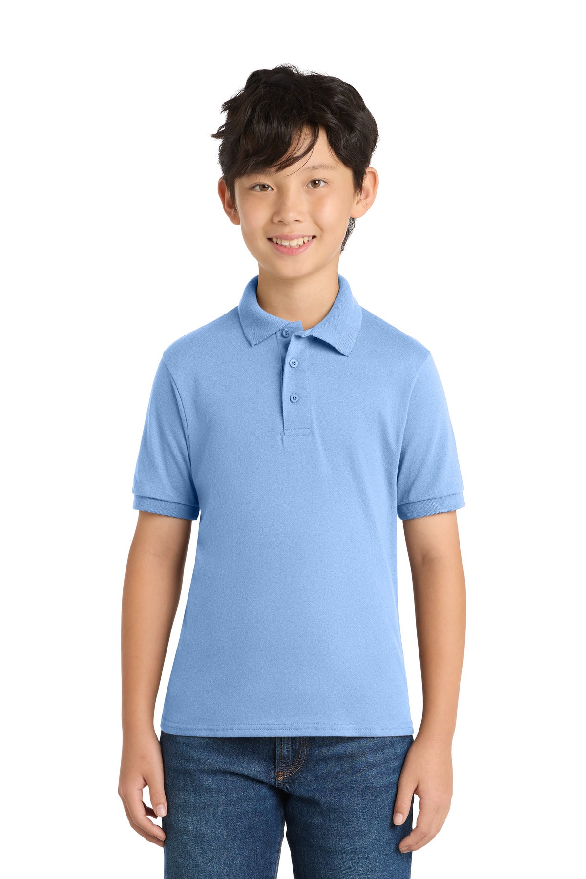 Port & Co ® Youth Core Blend Jersey Knit Polo. KP55Y