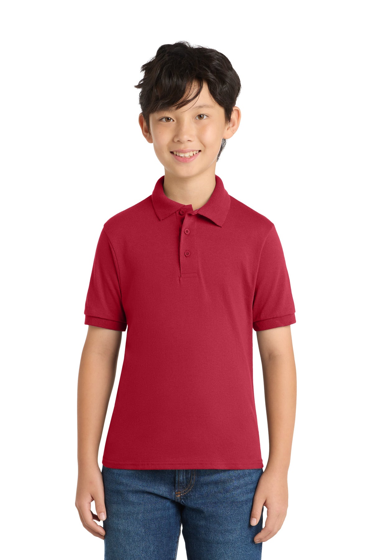 Port & Co ® Youth Core Blend Jersey Knit Polo. KP55Y