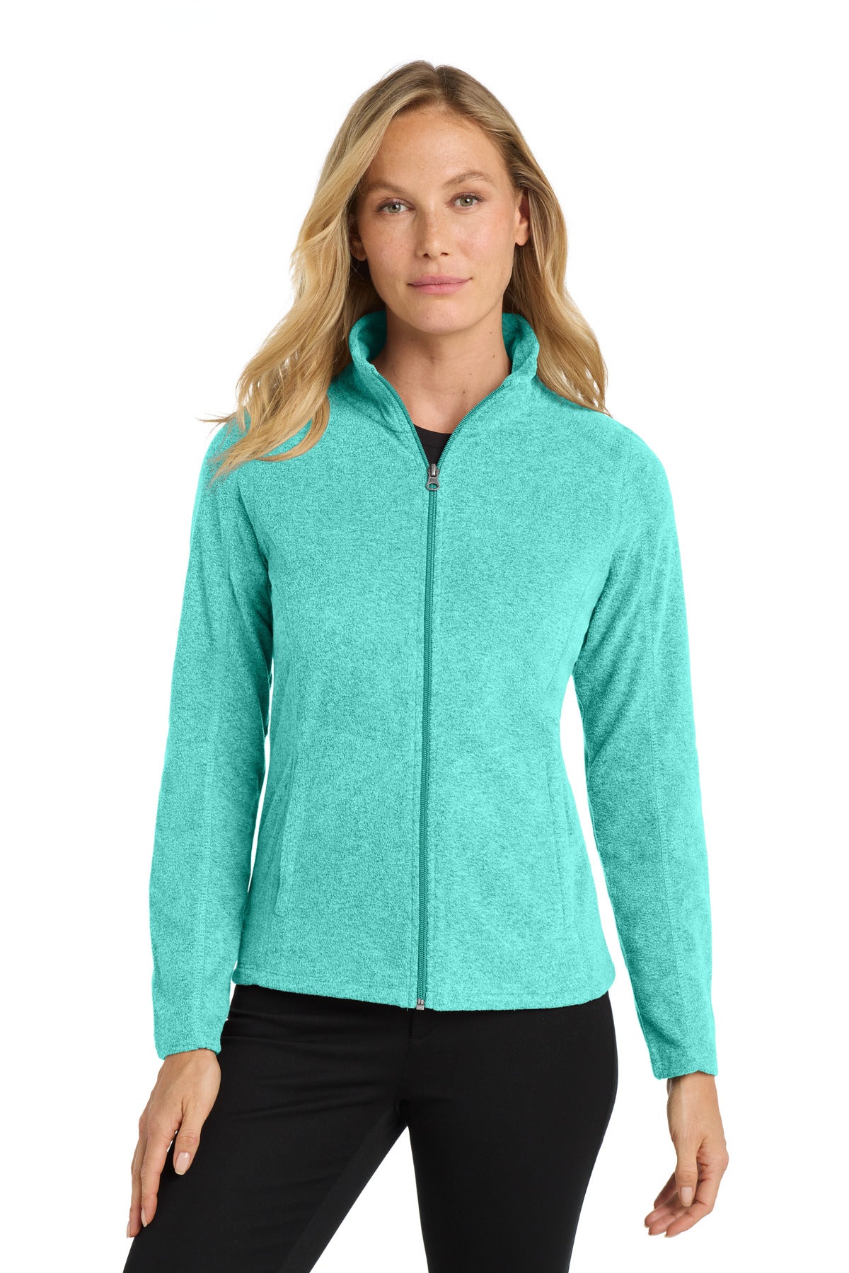 Port Authority ® Women's Heather Microfleece Full-Zip Jacket. L235