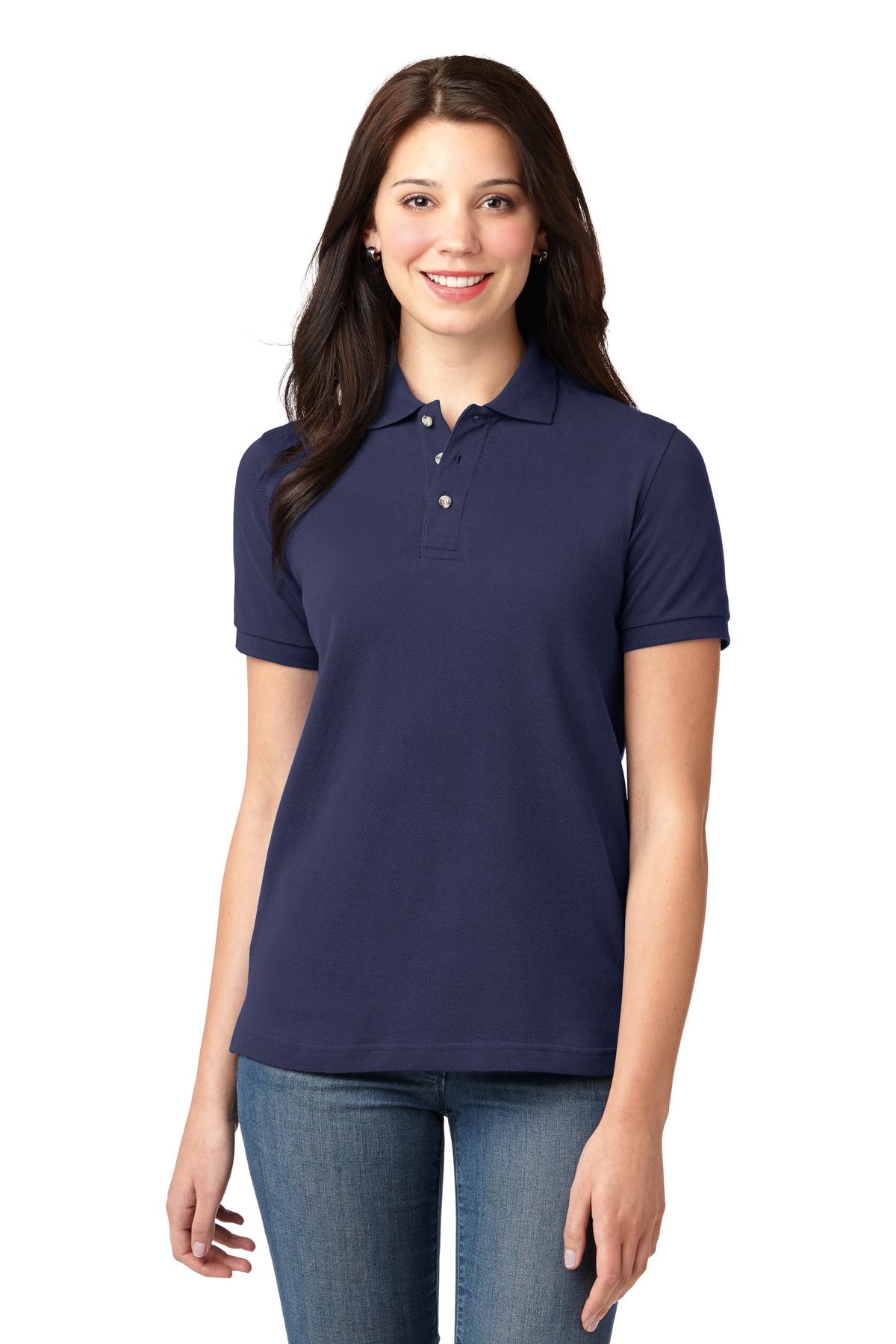 Port Authority ® Women's Heavyweight Cotton Pique Polo. L420