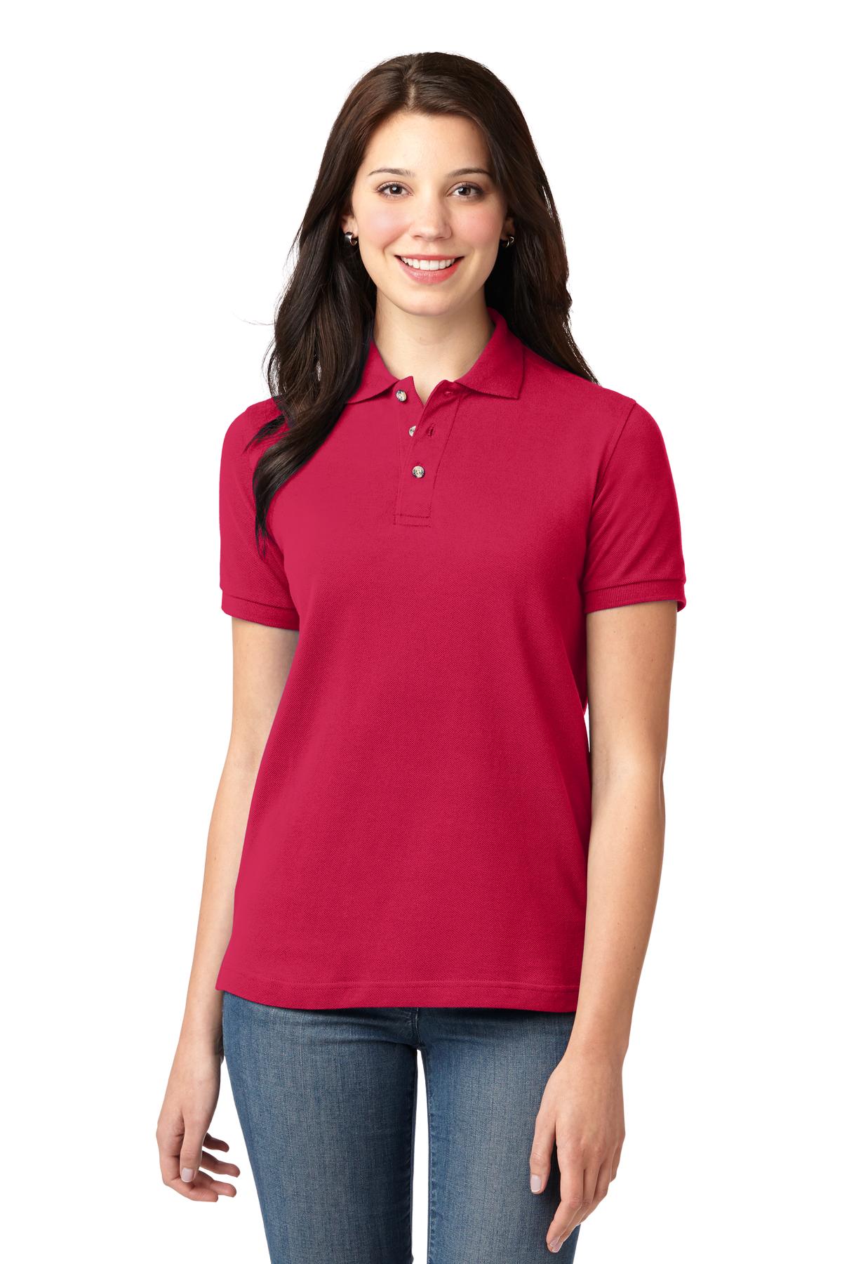 Port Authority ® Women's Heavyweight Cotton Pique Polo. L420