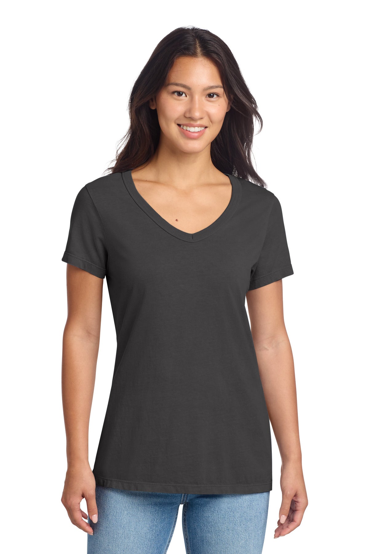 Port & Co ® Women's Beach Wash ® Garment-Dyed V-Neck Tee LPC099V