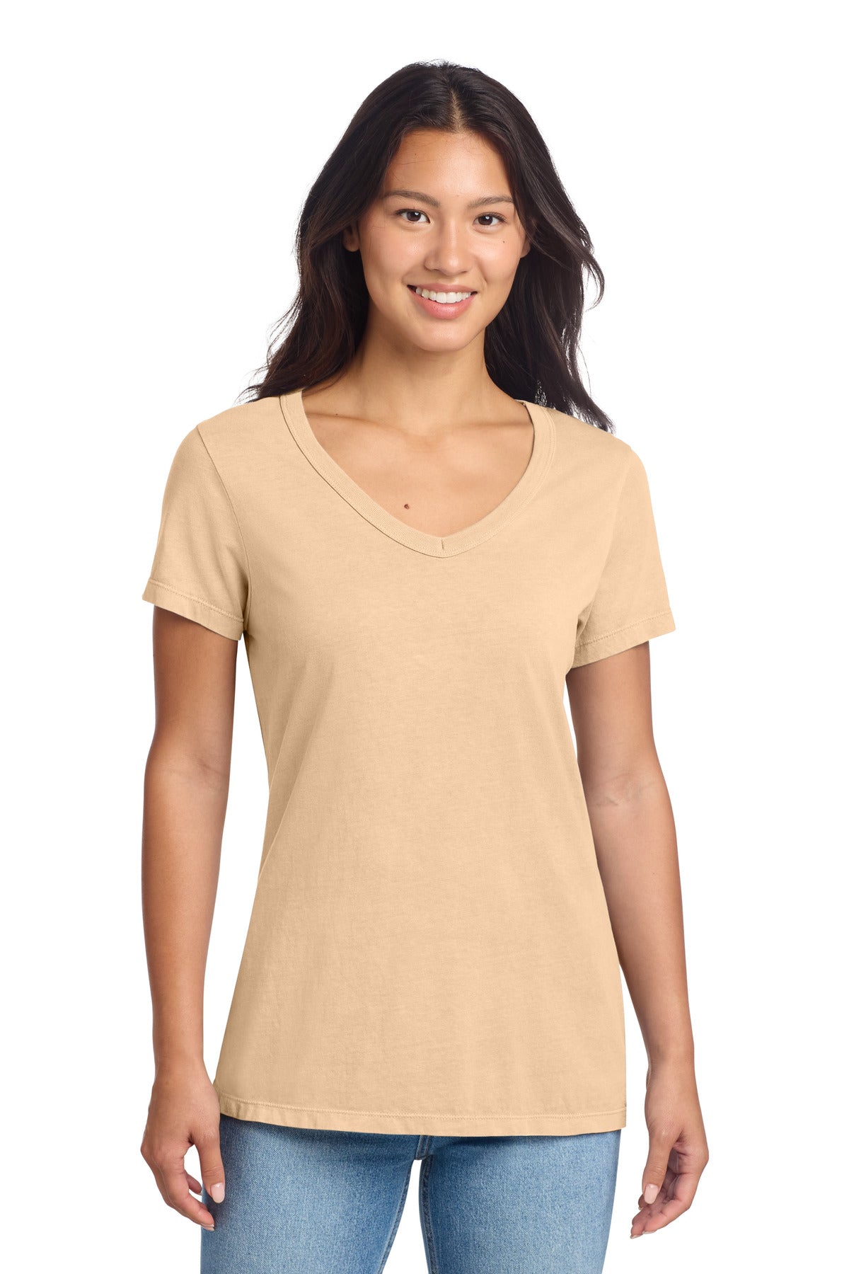 Port & Co ® Women's Beach Wash ® Garment-Dyed V-Neck Tee LPC099V