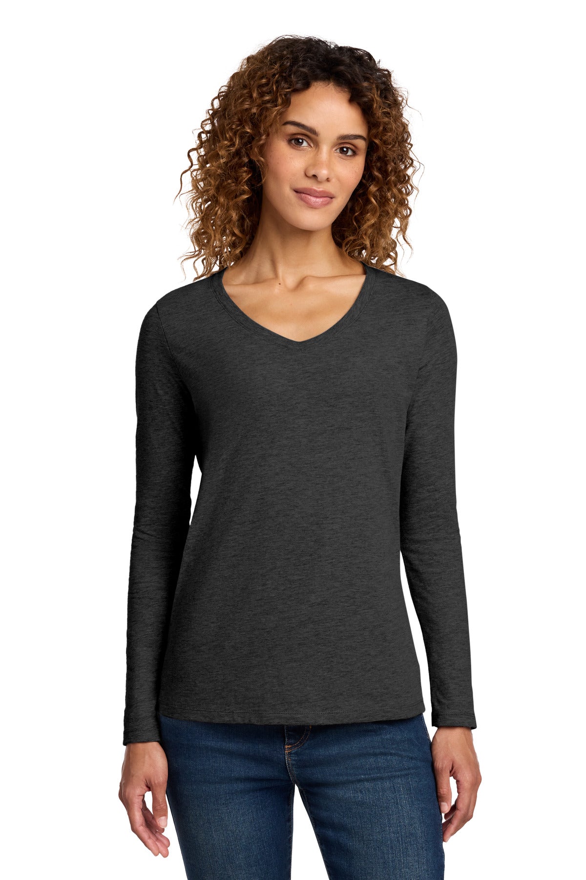 Port & Co ® Women's Long Sleeve Fan Favorite V-Neck Tee. LPC450VLS