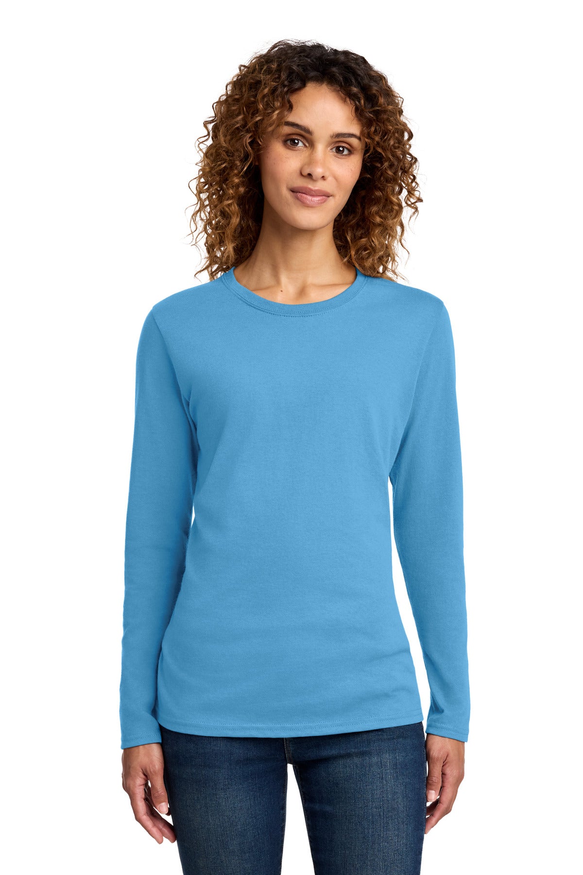 Port & Co ® Women's Long Sleeve Core Cotton Tee. LPC54LS