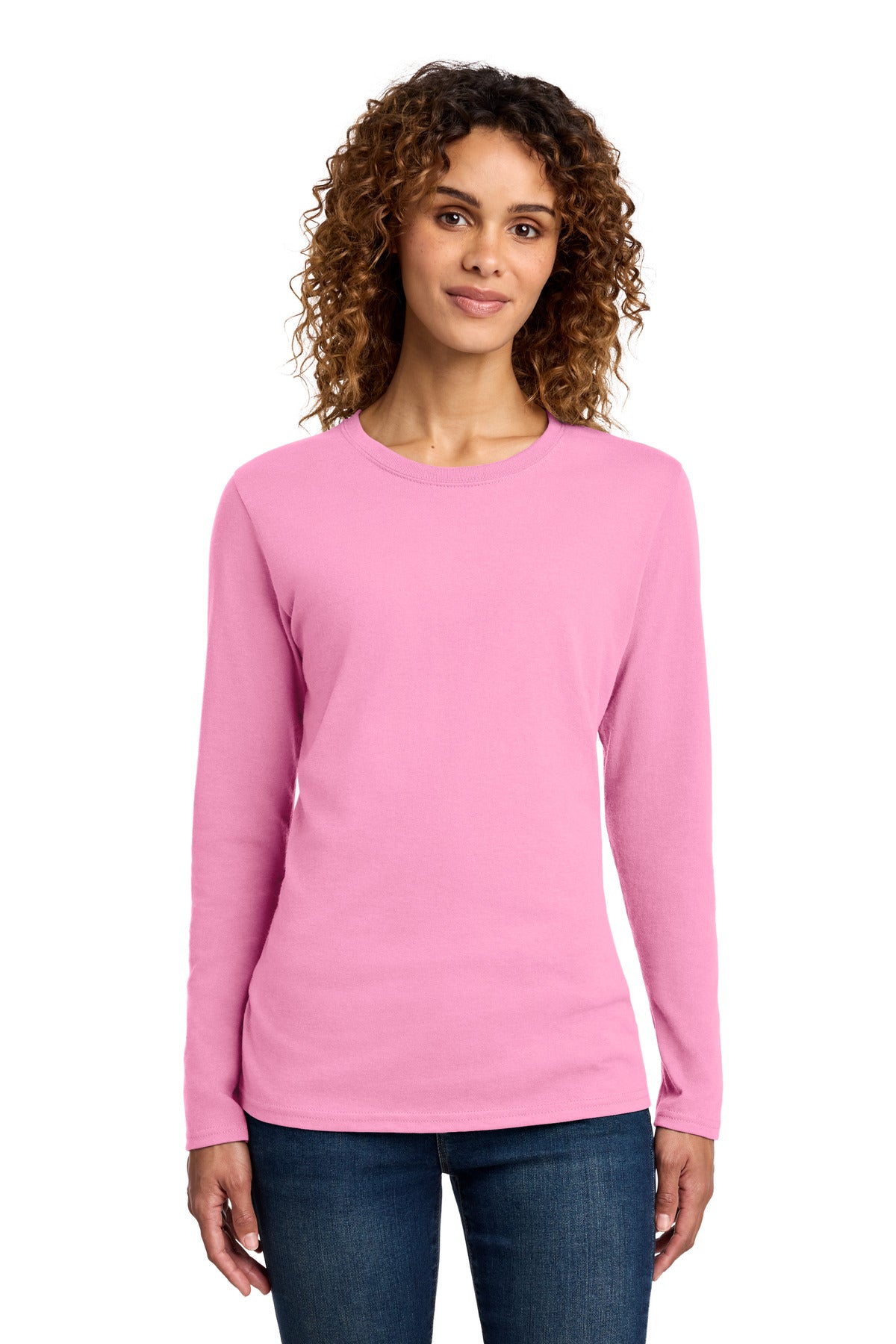 Port & Co ® Women's Long Sleeve Core Cotton Tee. LPC54LS