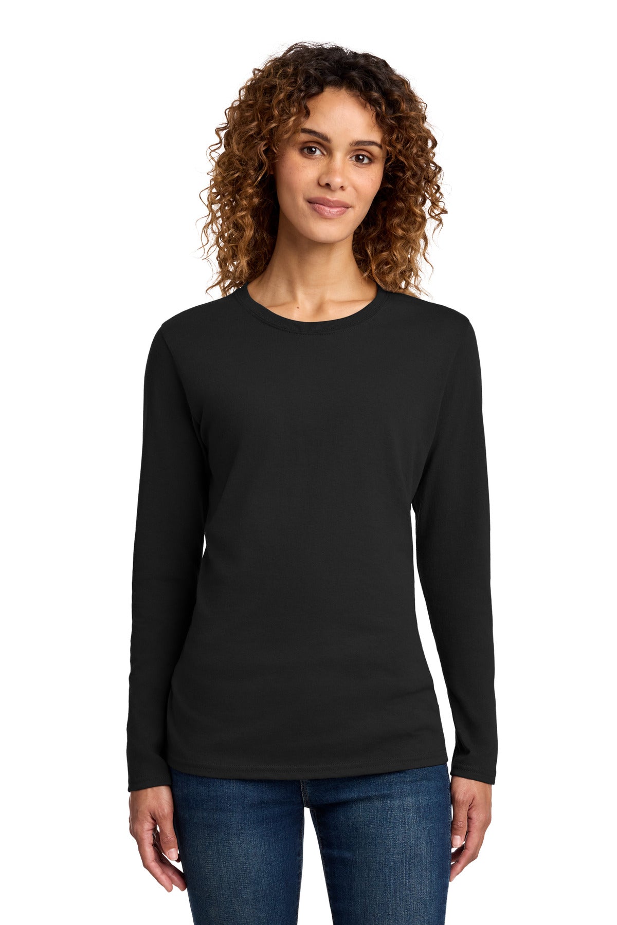 Port & Co ® Women's Long Sleeve Core Cotton Tee. LPC54LS