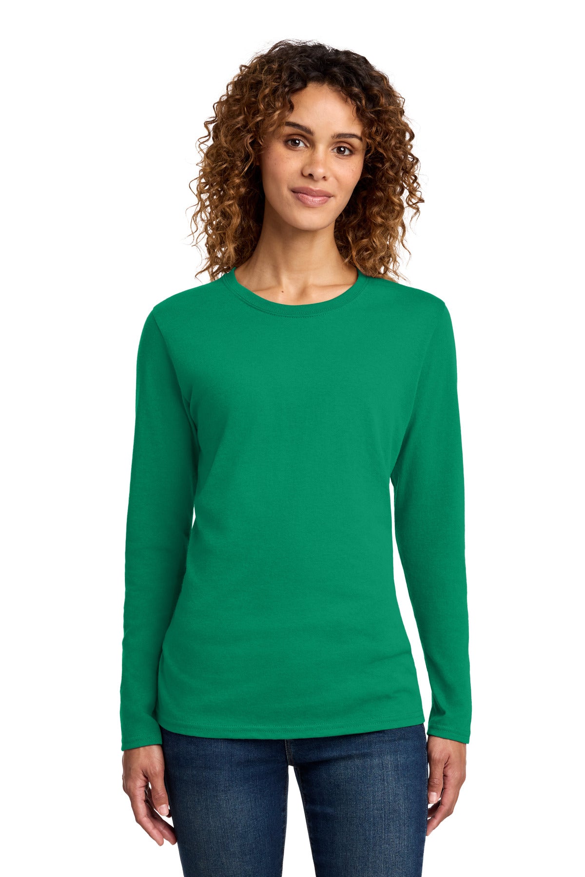 Port & Co ® Women's Long Sleeve Core Cotton Tee. LPC54LS