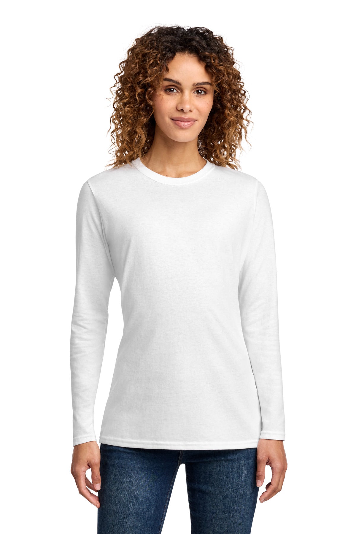 Port & Co ® Women's Long Sleeve Core Cotton Tee. LPC54LS
