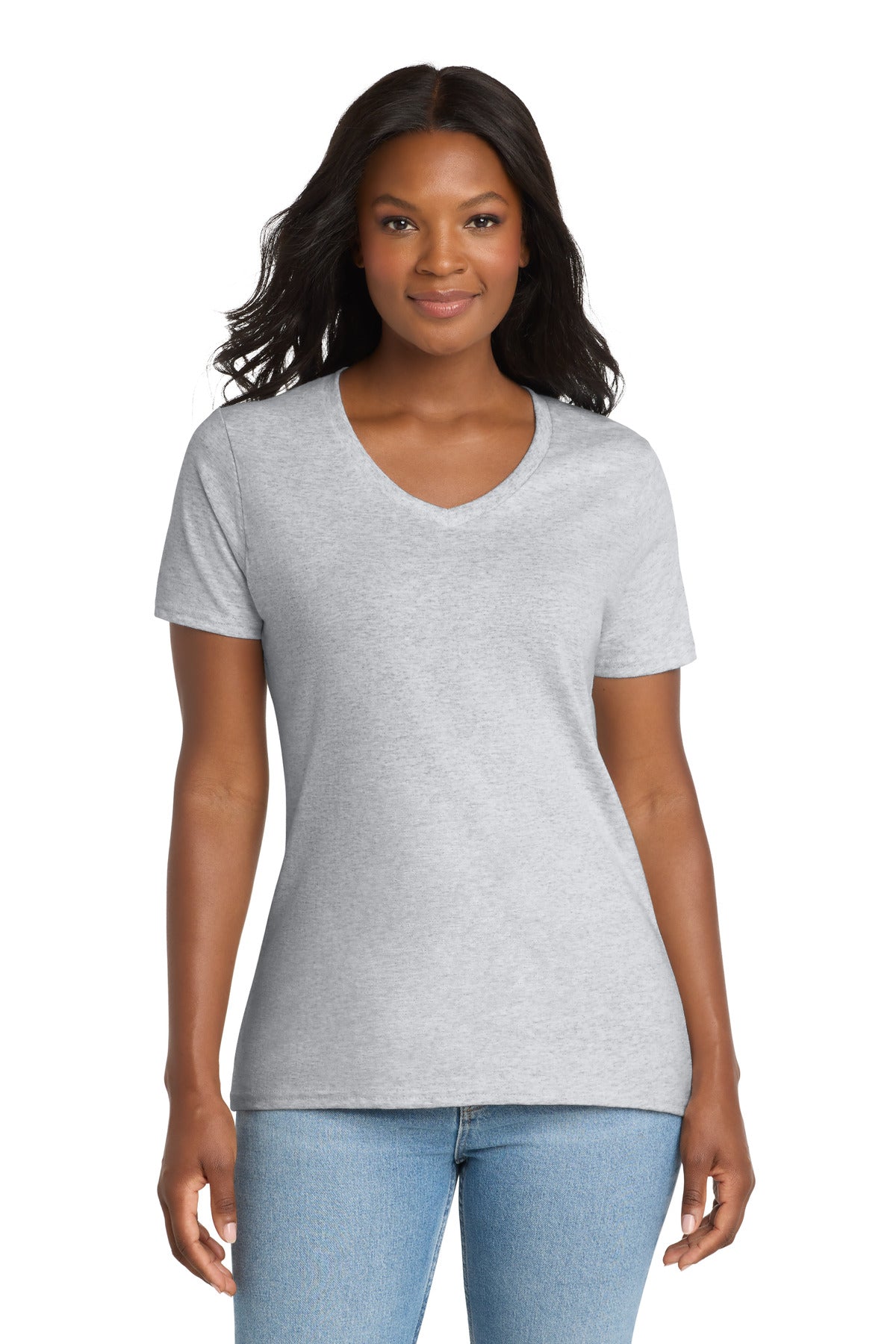 Port & Co ® Women's Core Cotton V-Neck Tee. LPC54V