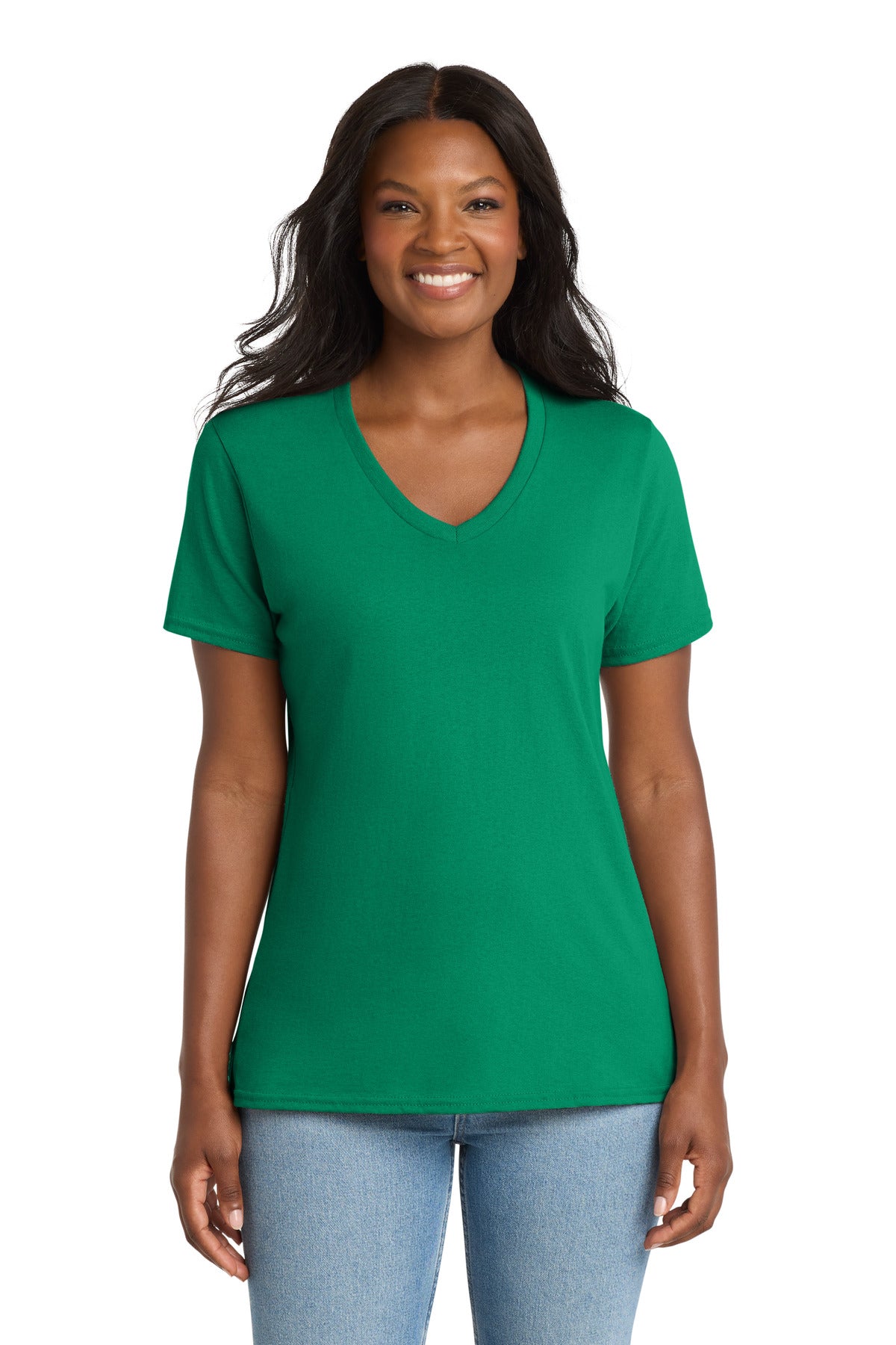 Port & Co ® Women's Core Cotton V-Neck Tee. LPC54V