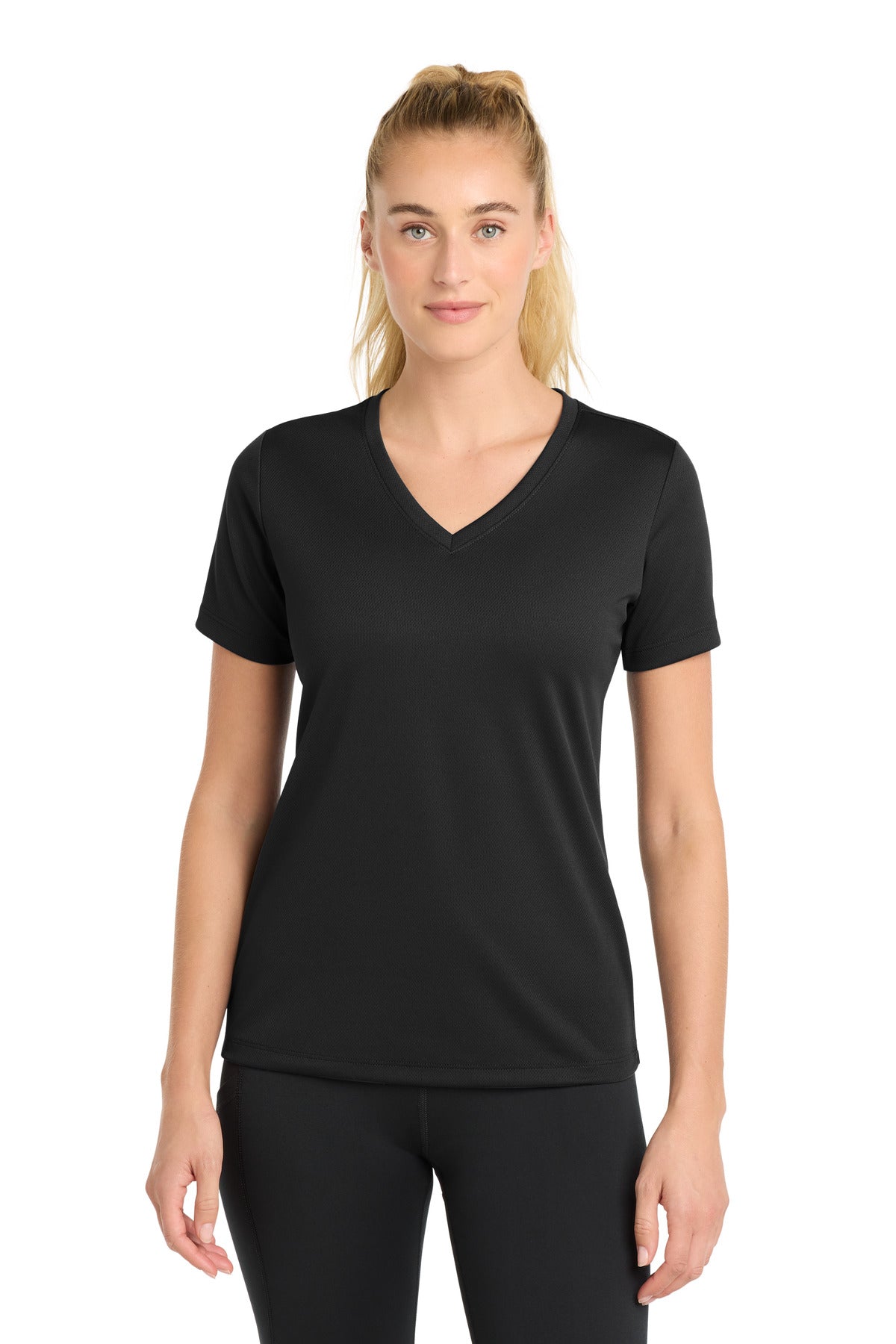 Sport-Tek ® Women's PosiCharge ® RacerMesh ® V-Neck Tee. LST340