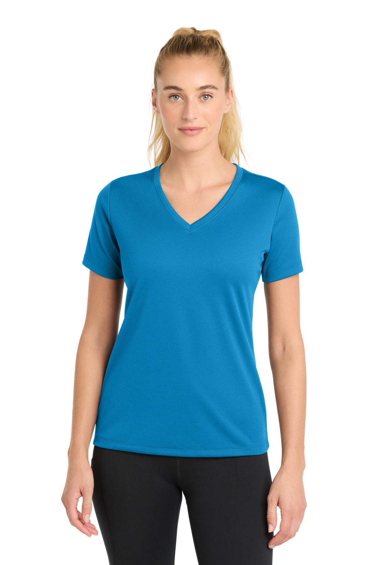 Sport-Tek ® Women's PosiCharge ® RacerMesh ® V-Neck Tee. LST340