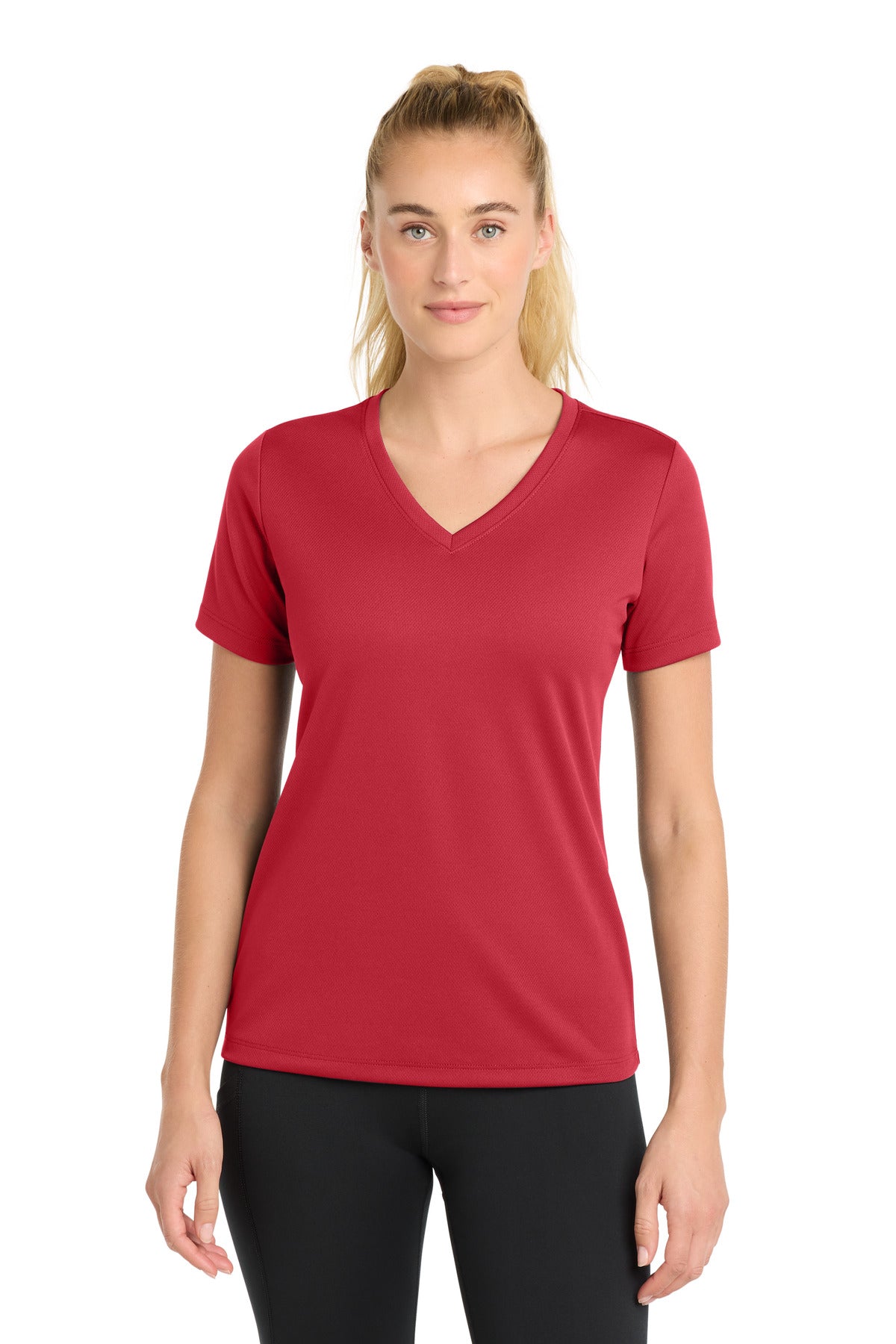 Sport-Tek ® Women's PosiCharge ® RacerMesh ® V-Neck Tee. LST340