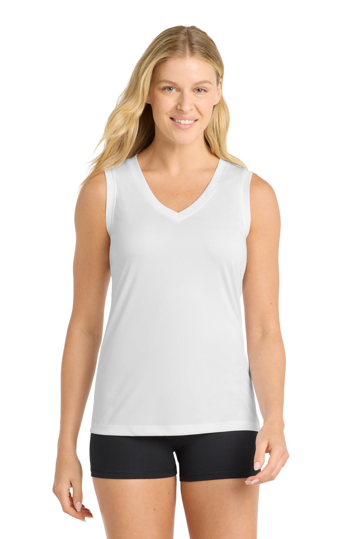 Sport-Tek ® Women's Sleeveless PosiCharge ® Competitor™ V-Neck Tee. LST352