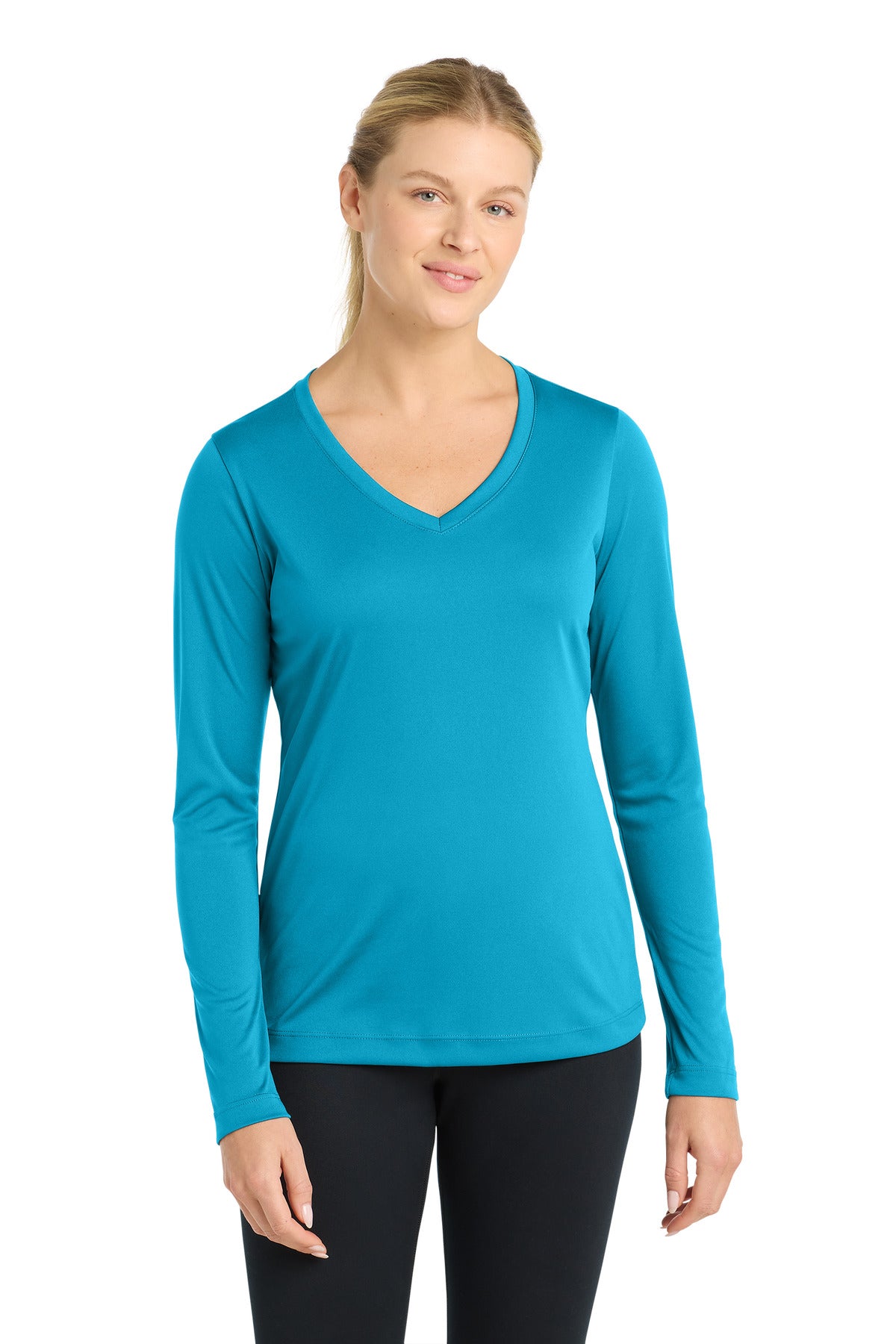 Sport-Tek ® Women's Long Sleeve PosiCharge ® Competitor™ V-Neck Tee. LST353LS