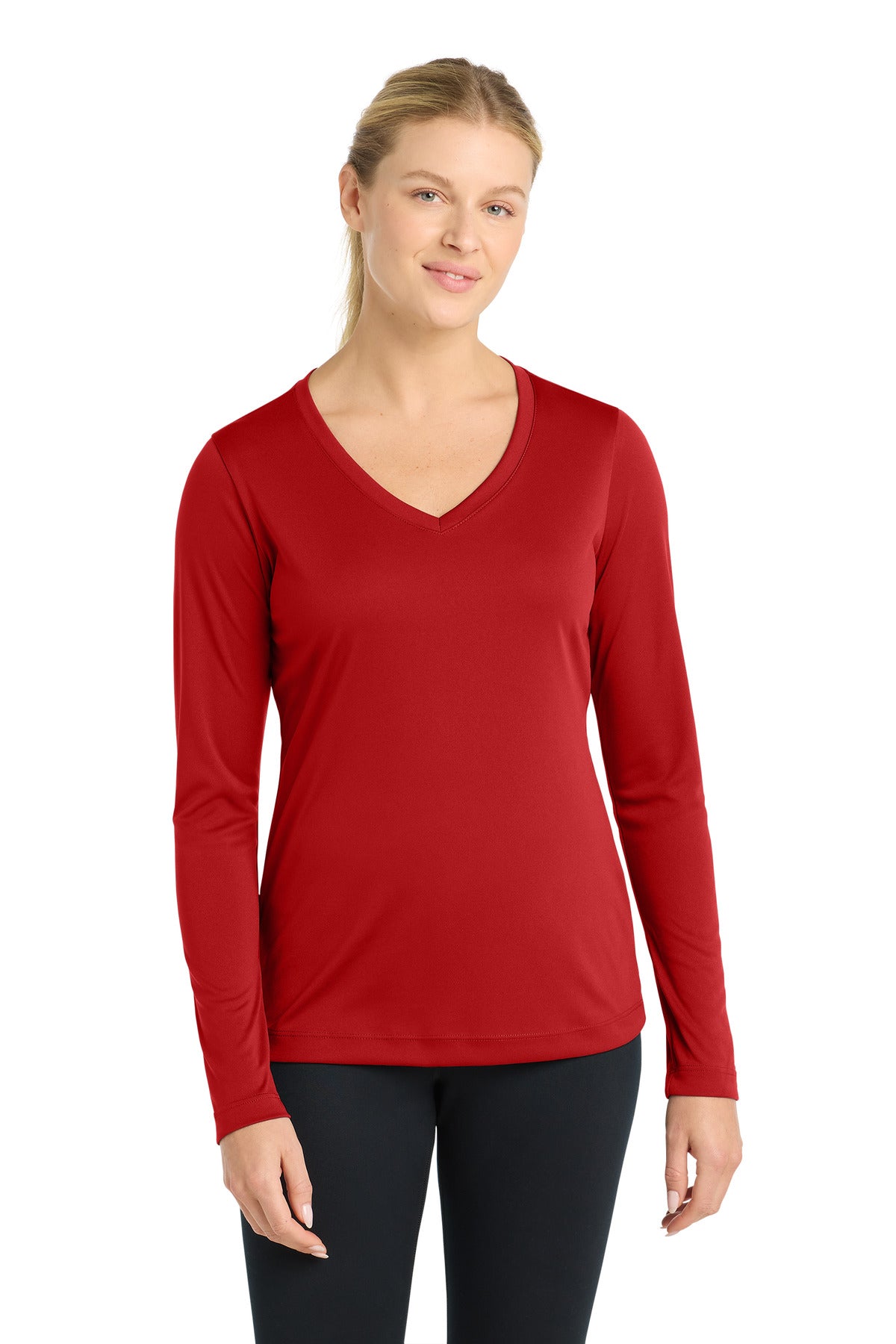 Sport-Tek ® Women's Long Sleeve PosiCharge ® Competitor™ V-Neck Tee. LST353LS