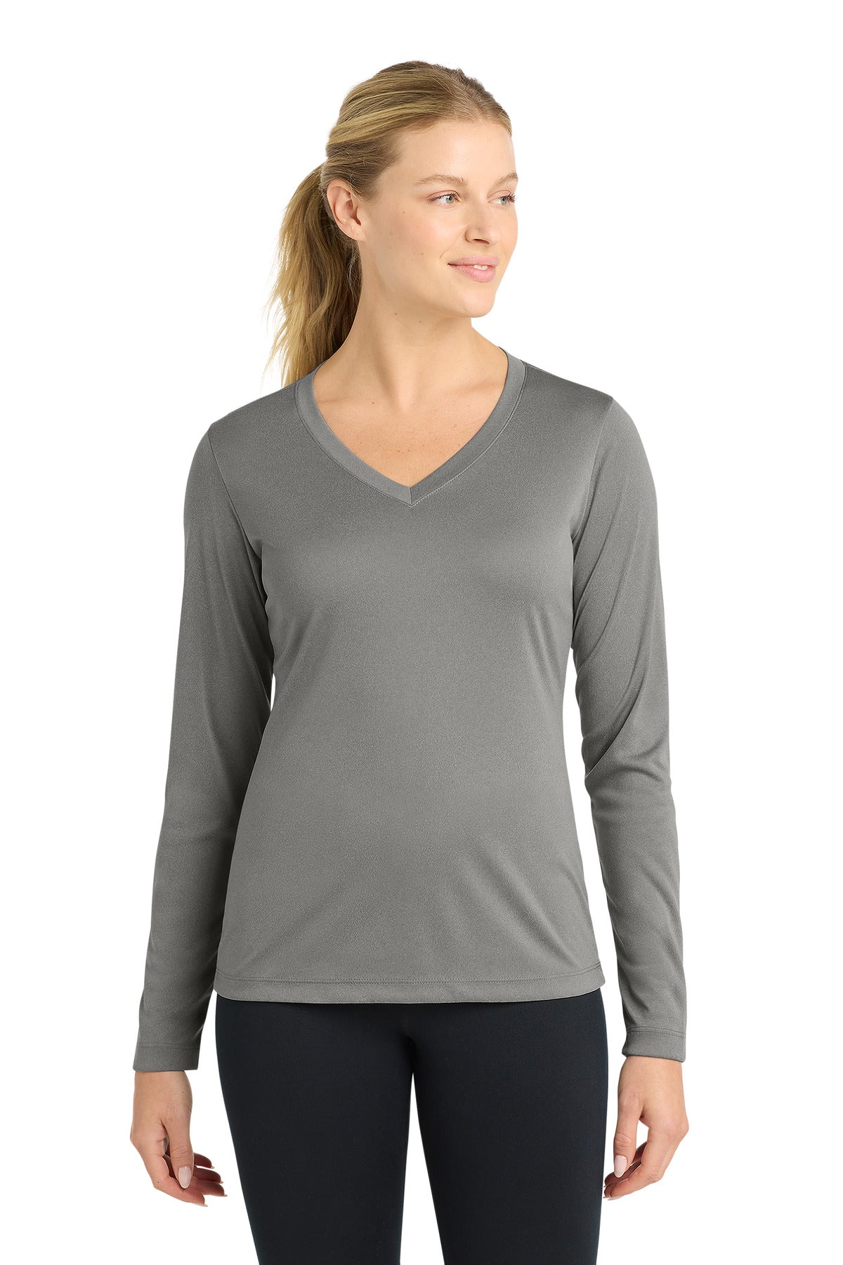 Sport-Tek ® Women's Long Sleeve PosiCharge ® Competitor™ V-Neck Tee. LST353LS