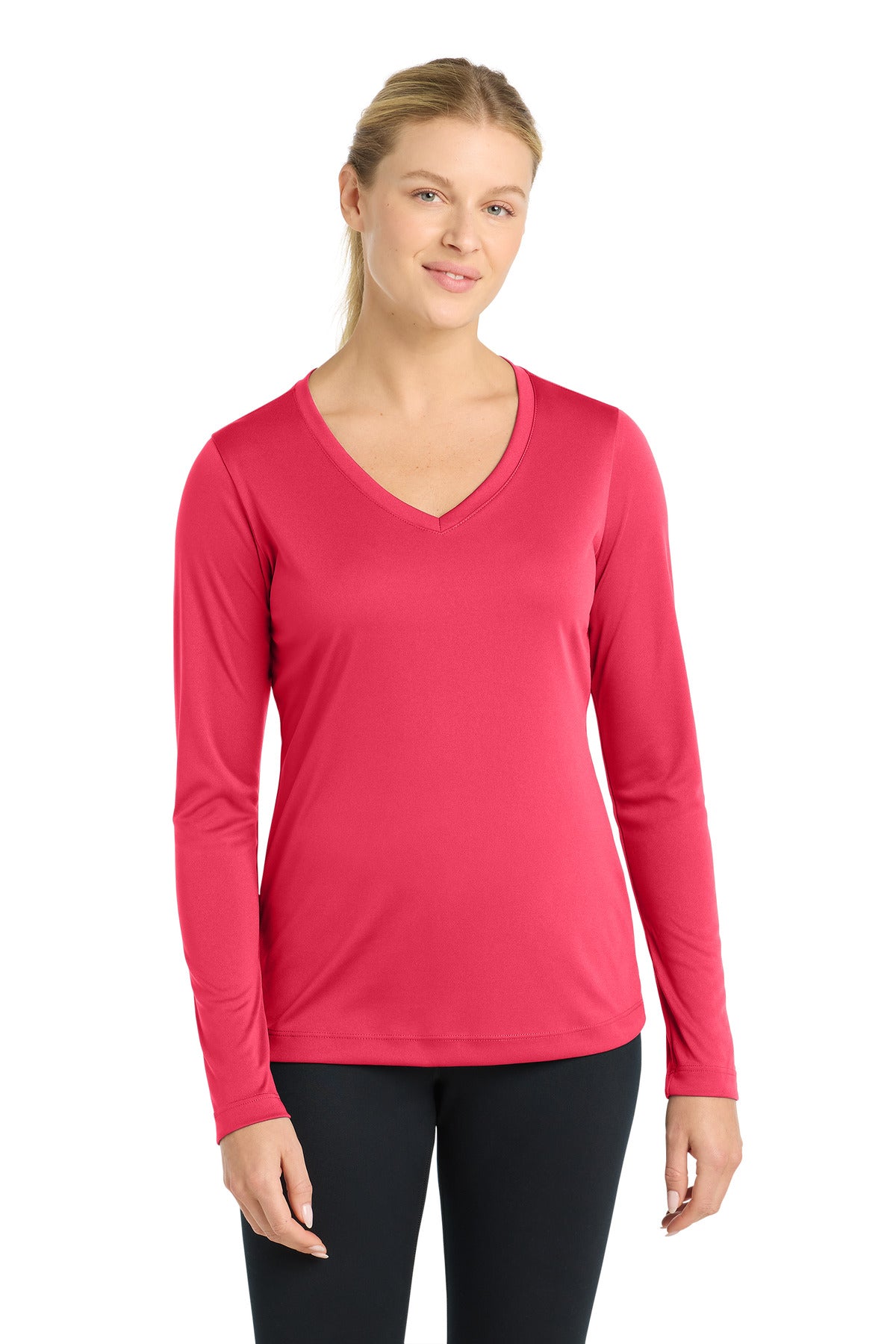 Sport-Tek ® Women's Long Sleeve PosiCharge ® Competitor™ V-Neck Tee. LST353LS