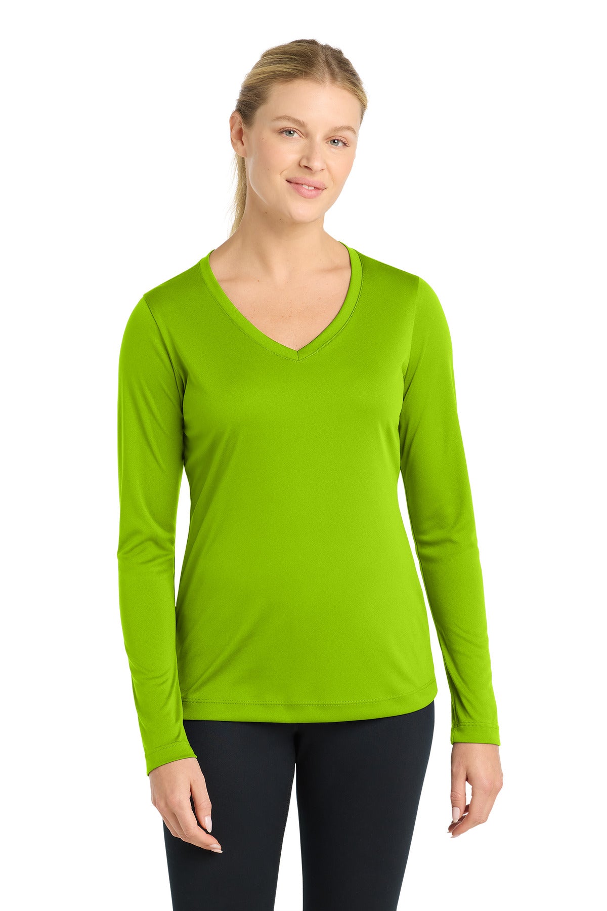 Sport-Tek ® Women's Long Sleeve PosiCharge ® Competitor™ V-Neck Tee. LST353LS