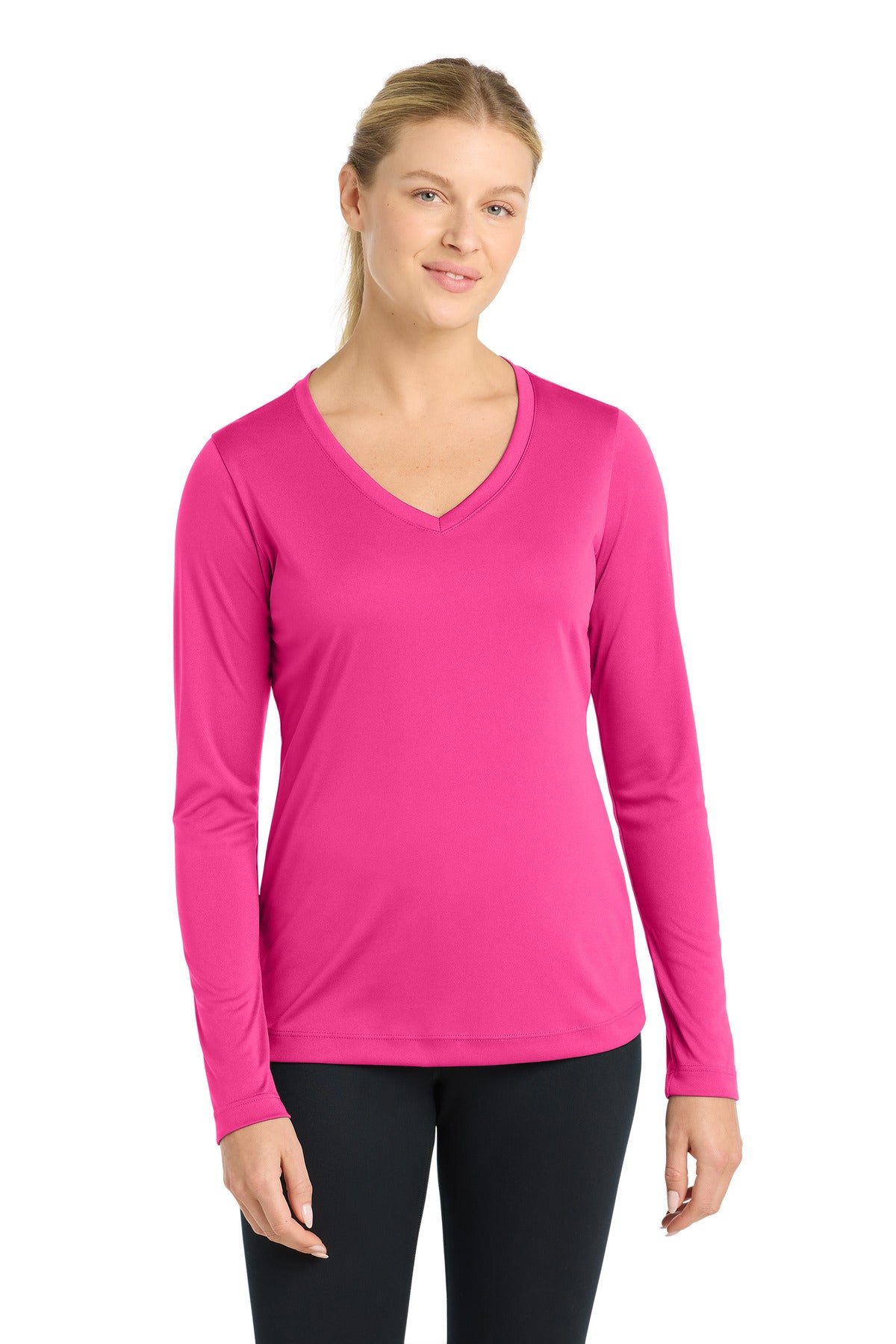 Sport-Tek ® Women's Long Sleeve PosiCharge ® Competitor™ V-Neck Tee. LST353LS