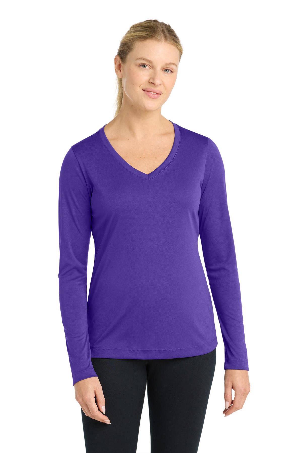 Sport-Tek ® Women's Long Sleeve PosiCharge ® Competitor™ V-Neck Tee. LST353LS