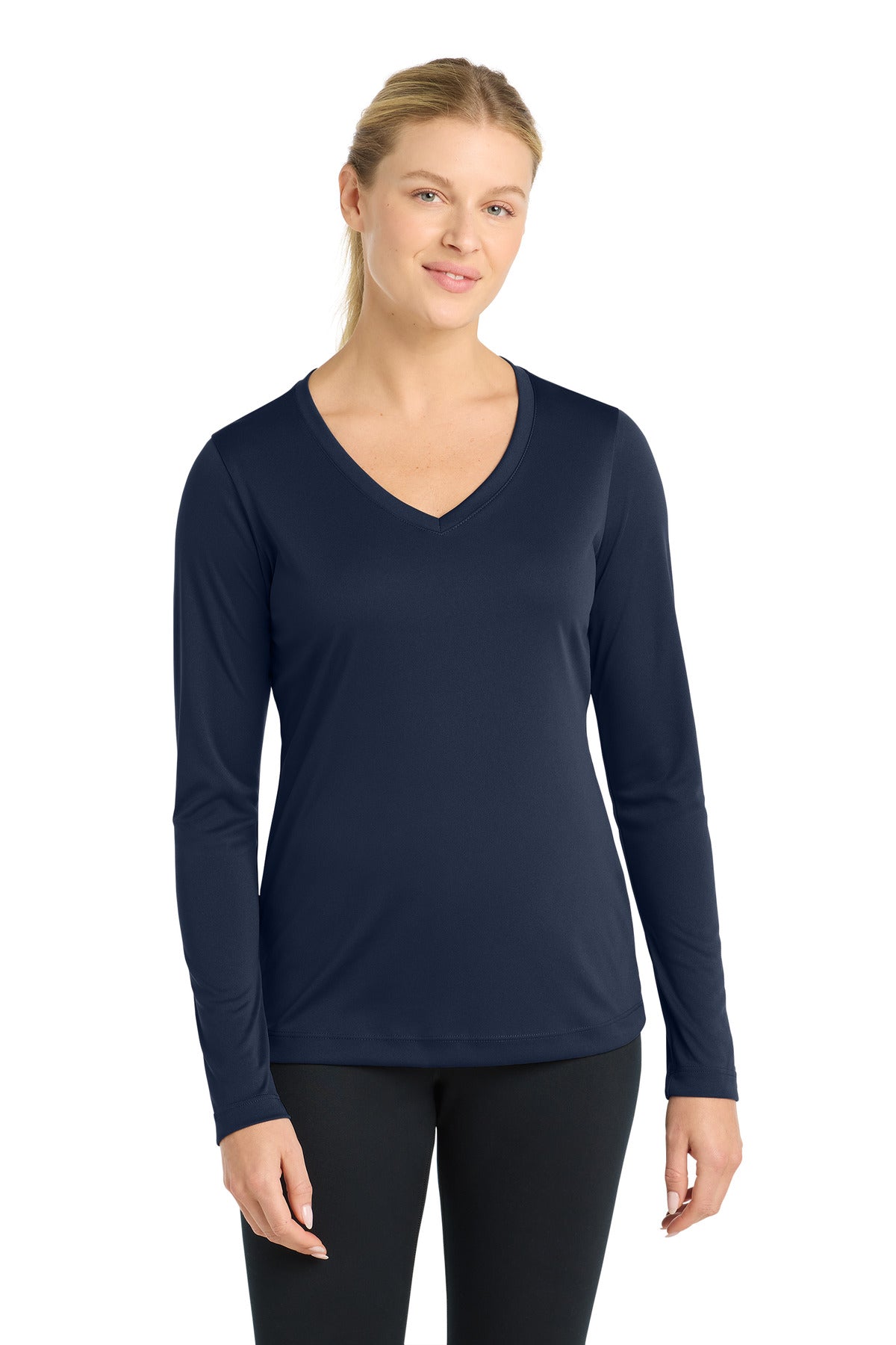 Sport-Tek ® Women's Long Sleeve PosiCharge ® Competitor™ V-Neck Tee. LST353LS