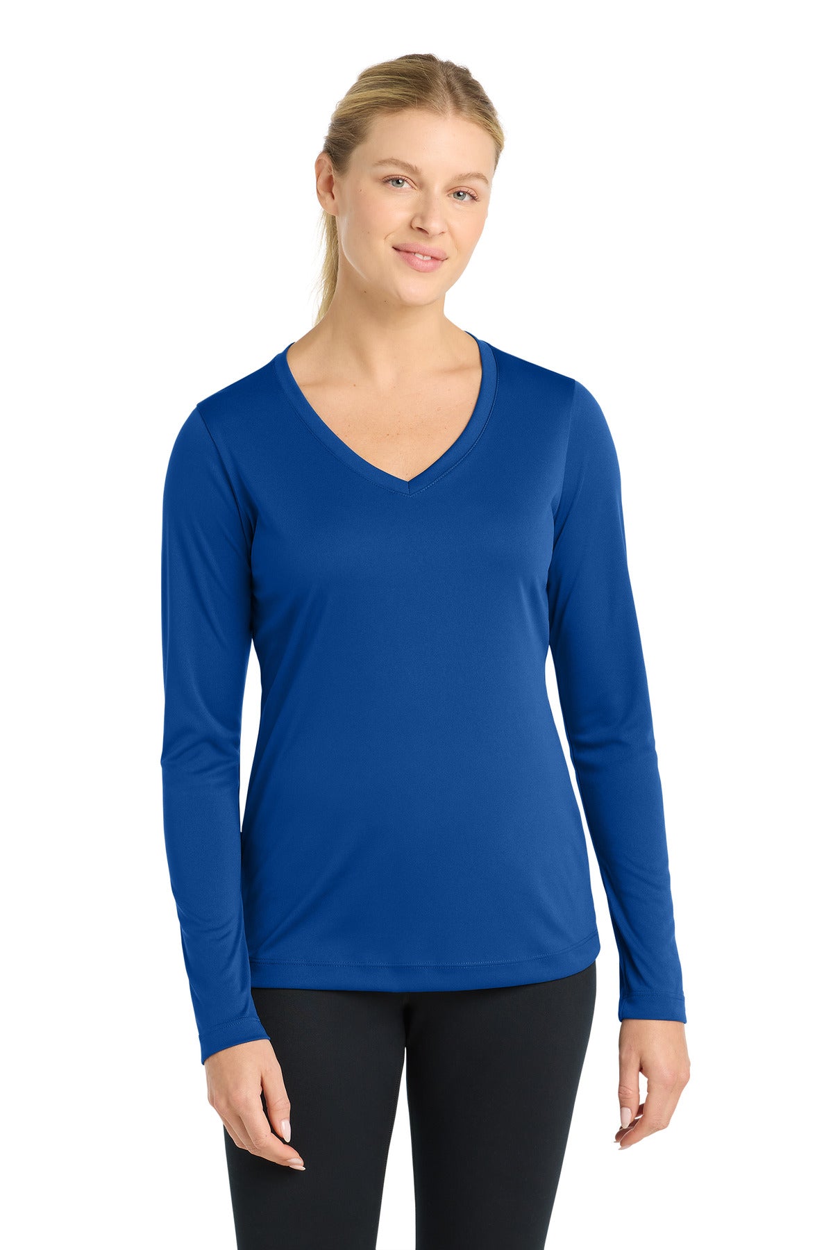 Sport-Tek ® Women's Long Sleeve PosiCharge ® Competitor™ V-Neck Tee. LST353LS