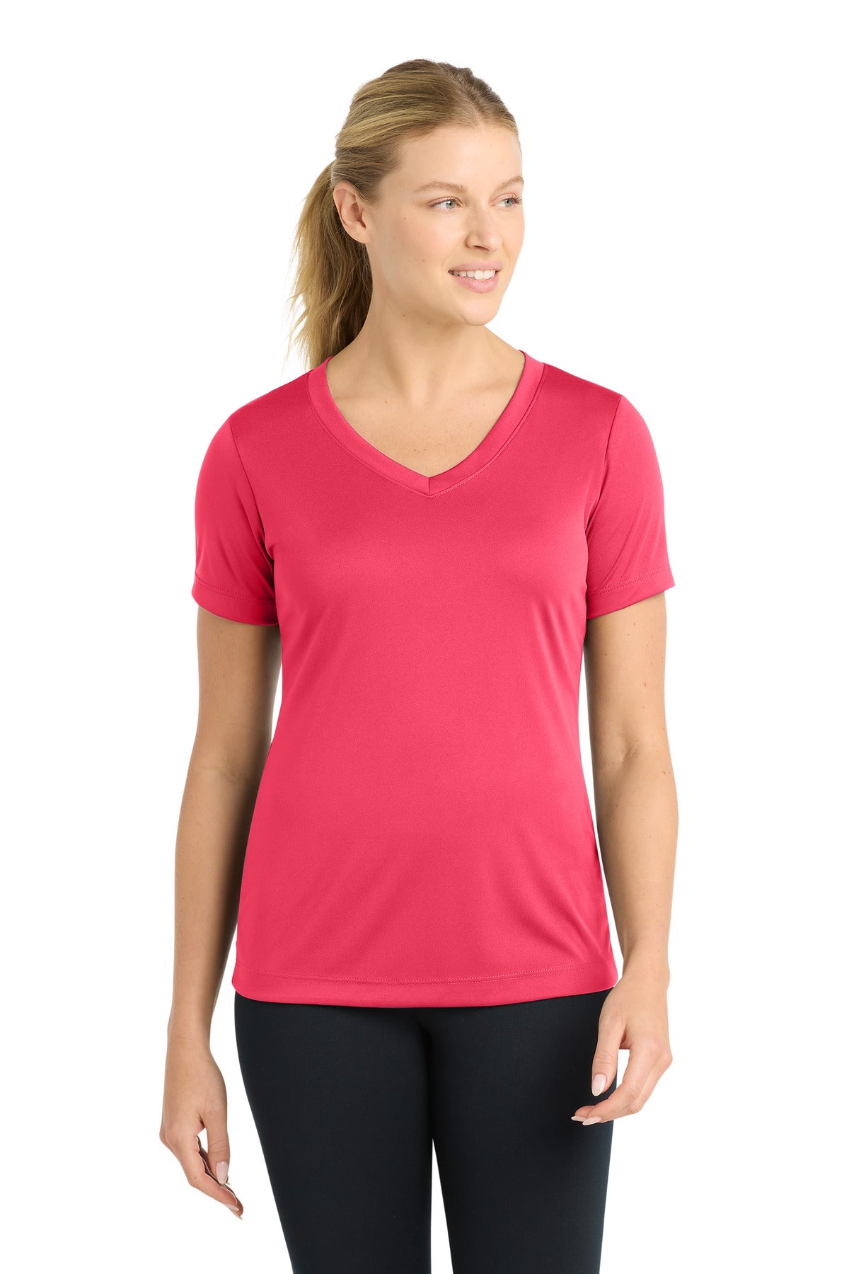 Sport-Tek ® Women's PosiCharge ® Competitor™ V-Neck Tee. LST353
