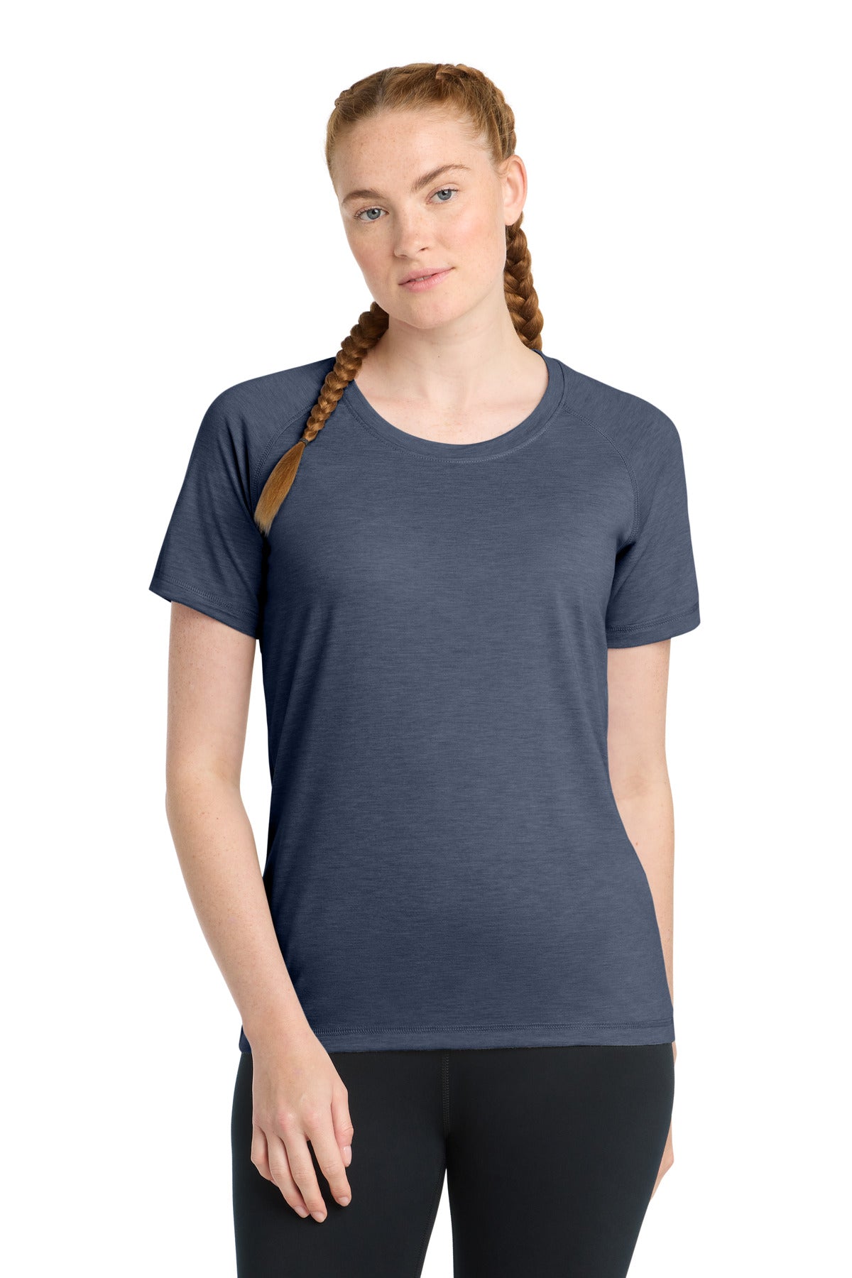 Sport-Tek ® Women's PosiCharge ® Tri-Blend Wicking Scoop Neck Raglan Tee. LST400