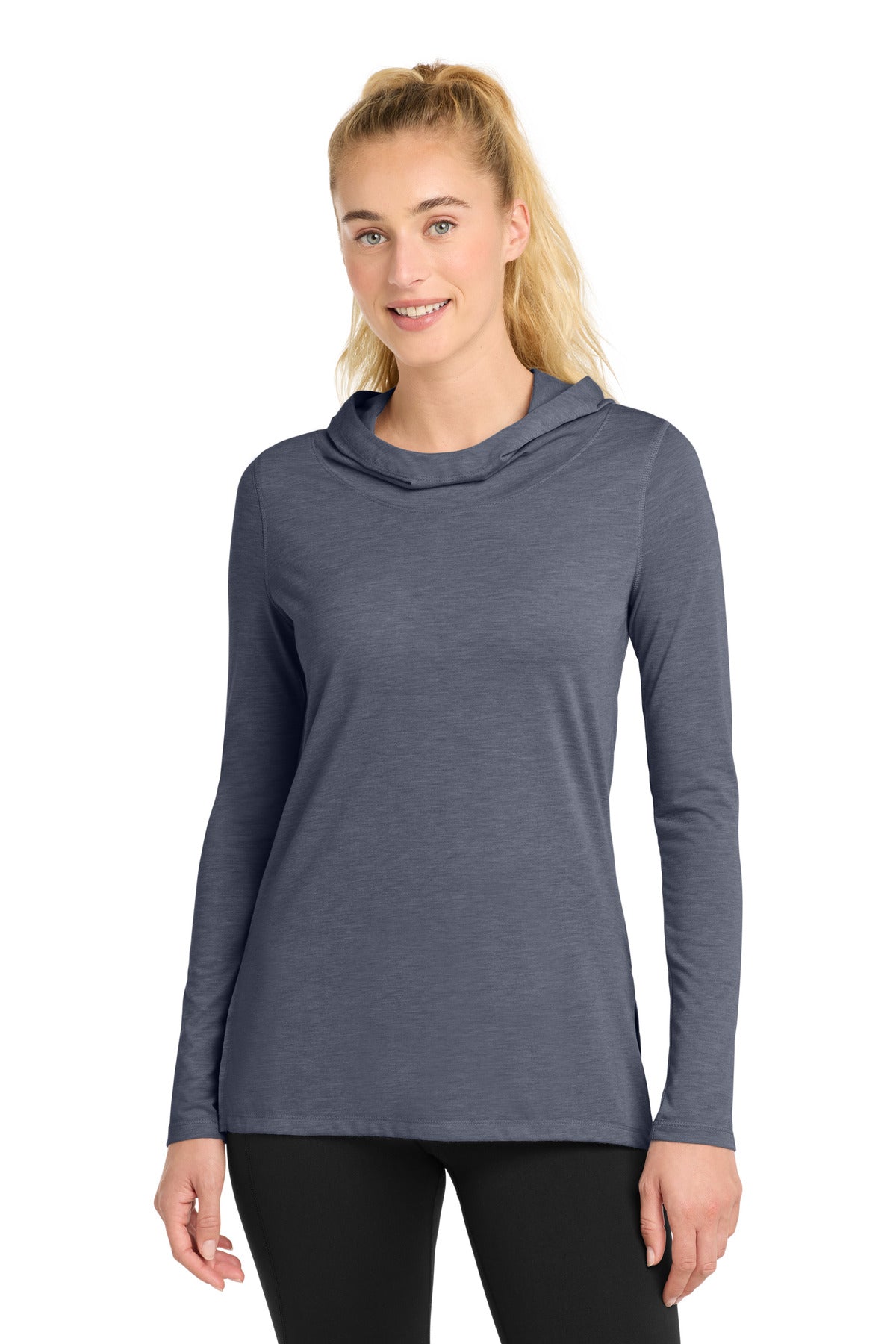 Sport-Tek ® Women's PosiCharge ® Tri-Blend Wicking Long Sleeve Hoodie LST406