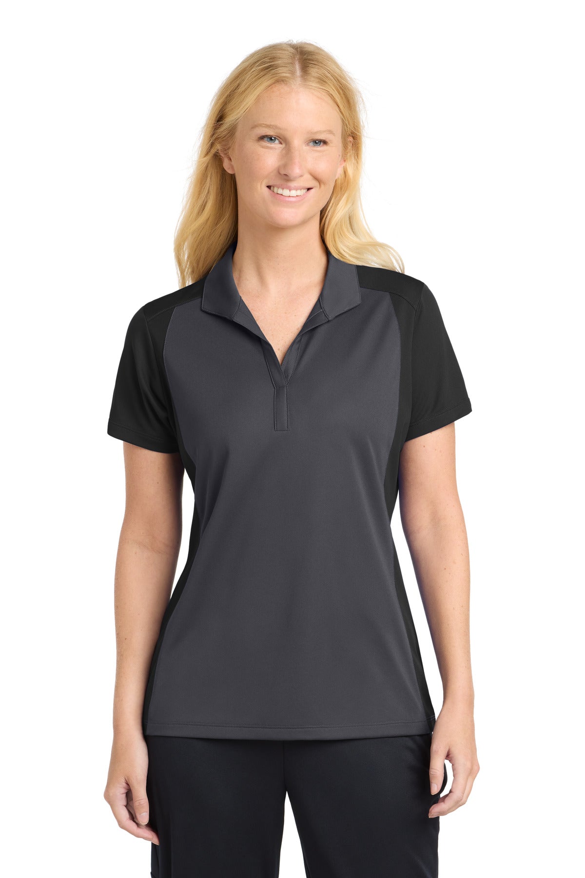 Sport-Tek ® Women's Colorblock Micropique Sport-Wick ® Polo. LST652