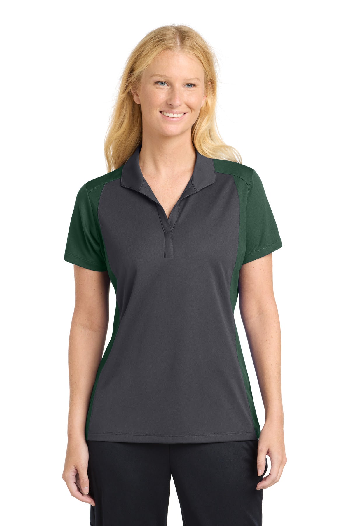 Sport-Tek ® Women's Colorblock Micropique Sport-Wick ® Polo. LST652