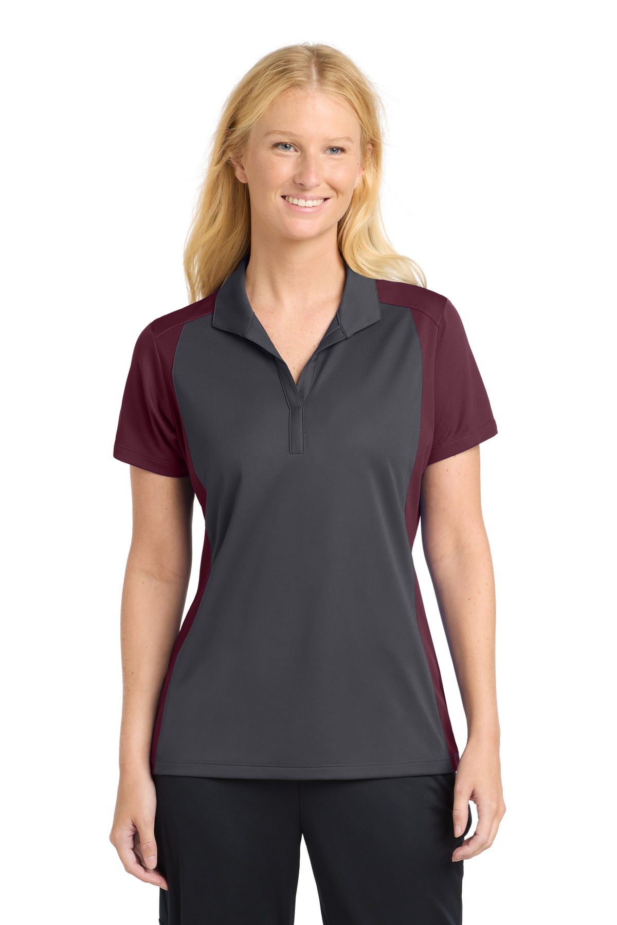 Sport-Tek ® Women's Colorblock Micropique Sport-Wick ® Polo. LST652