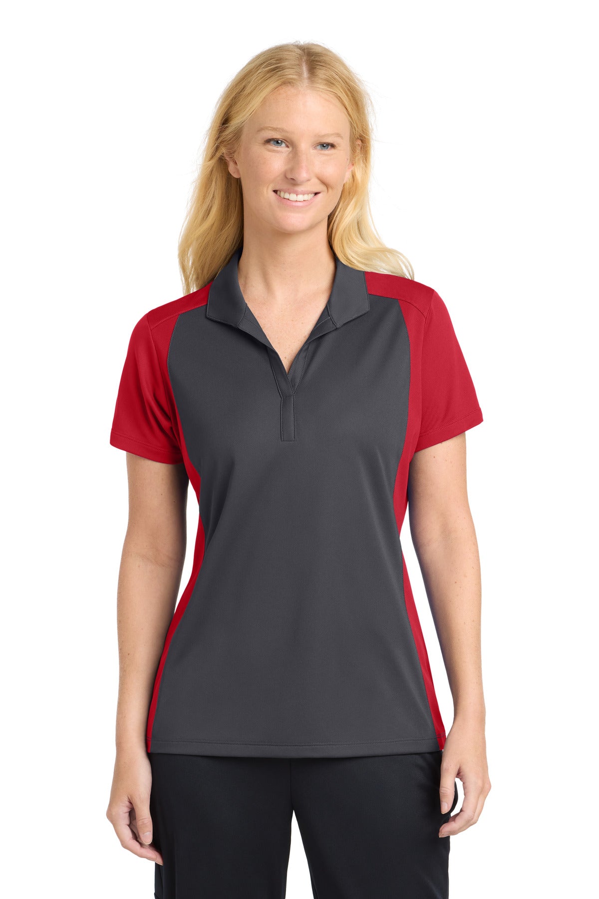 Sport-Tek ® Women's Colorblock Micropique Sport-Wick ® Polo. LST652