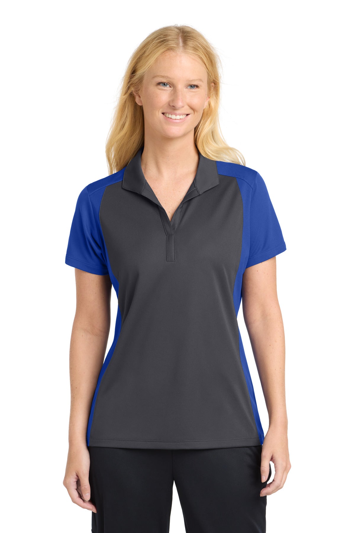 Sport-Tek ® Women's Colorblock Micropique Sport-Wick ® Polo. LST652