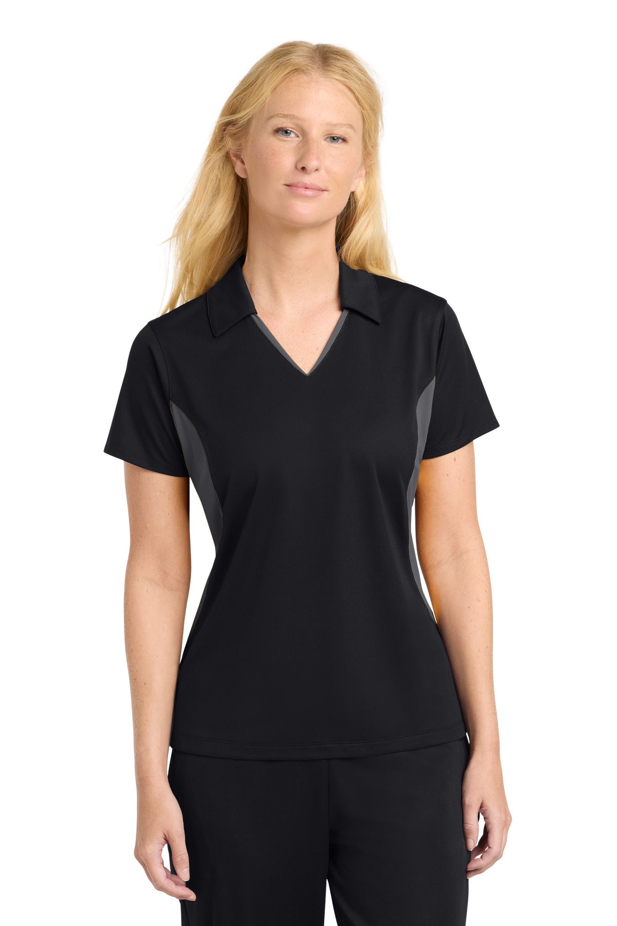 Sport-Tek ® Women's Side Blocked Micropique Sport-Wick ® Polo. LST655