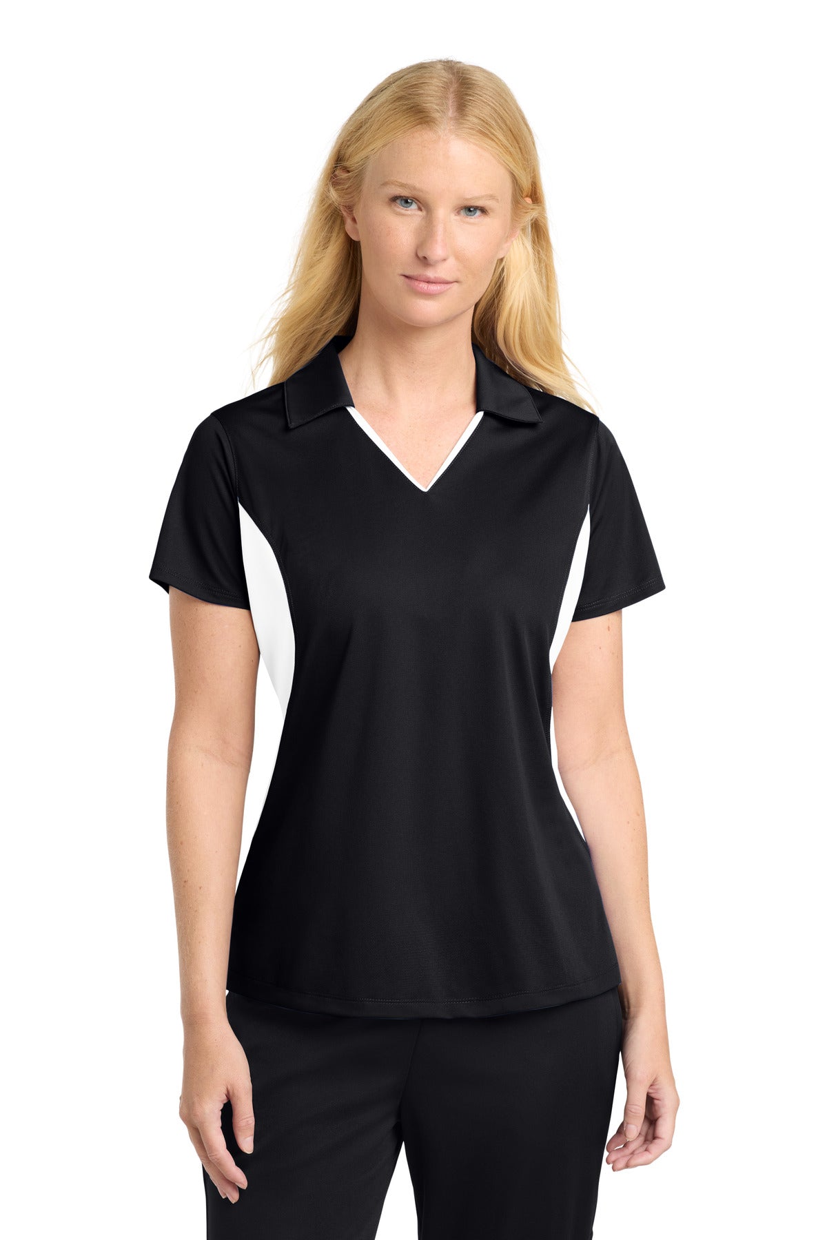 Sport-Tek ® Women's Side Blocked Micropique Sport-Wick ® Polo. LST655