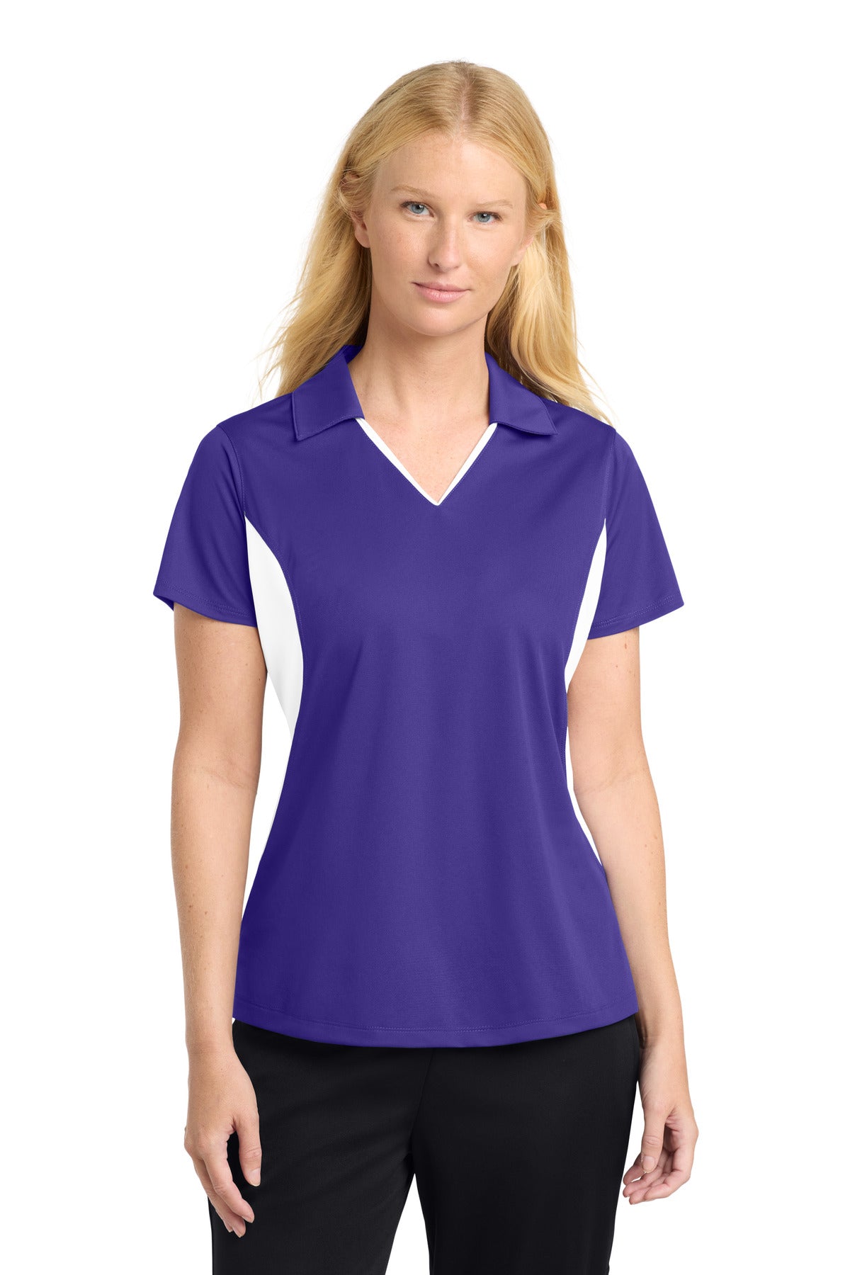 Sport-Tek ® Women's Side Blocked Micropique Sport-Wick ® Polo. LST655