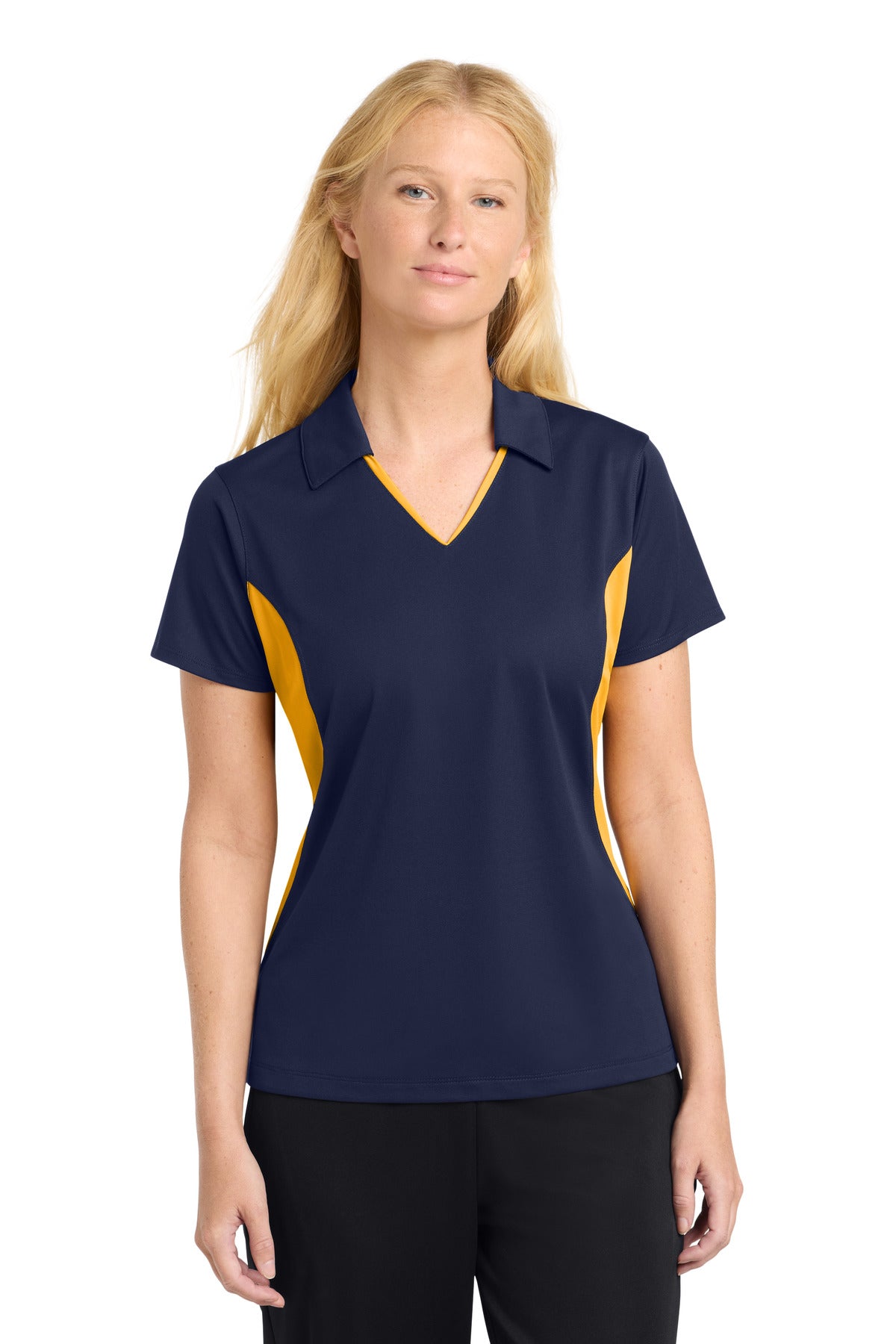 Sport-Tek ® Women's Side Blocked Micropique Sport-Wick ® Polo. LST655