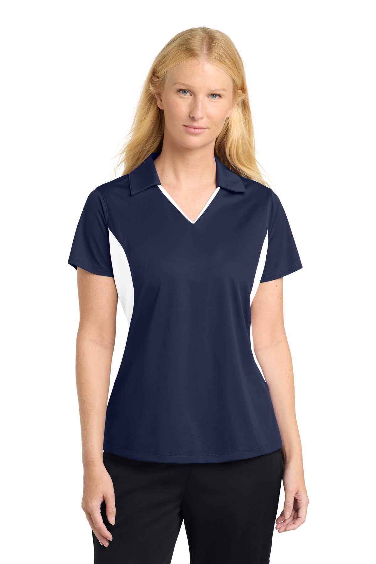 Sport-Tek ® Women's Side Blocked Micropique Sport-Wick ® Polo. LST655