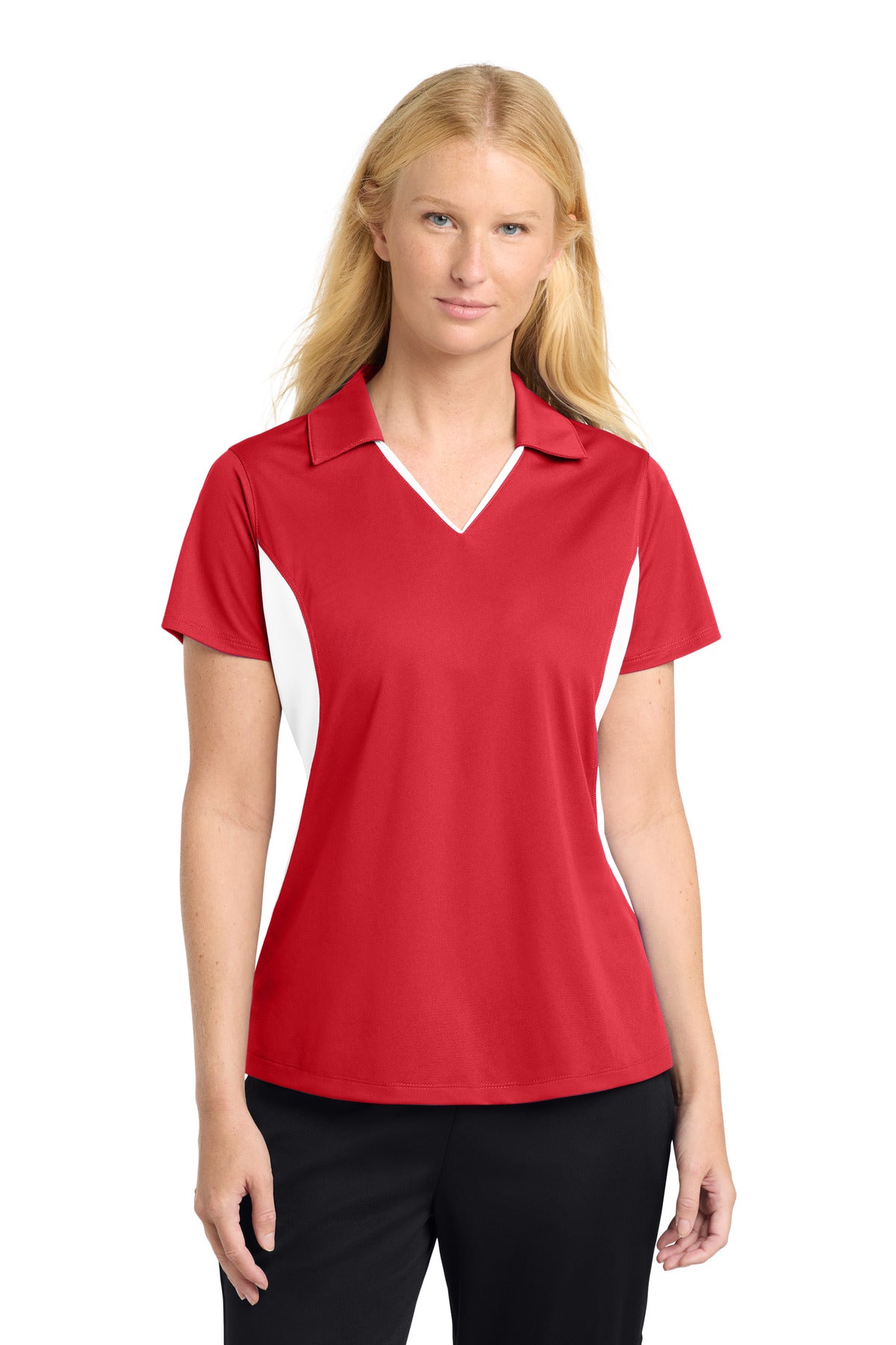 Sport-Tek ® Women's Side Blocked Micropique Sport-Wick ® Polo. LST655