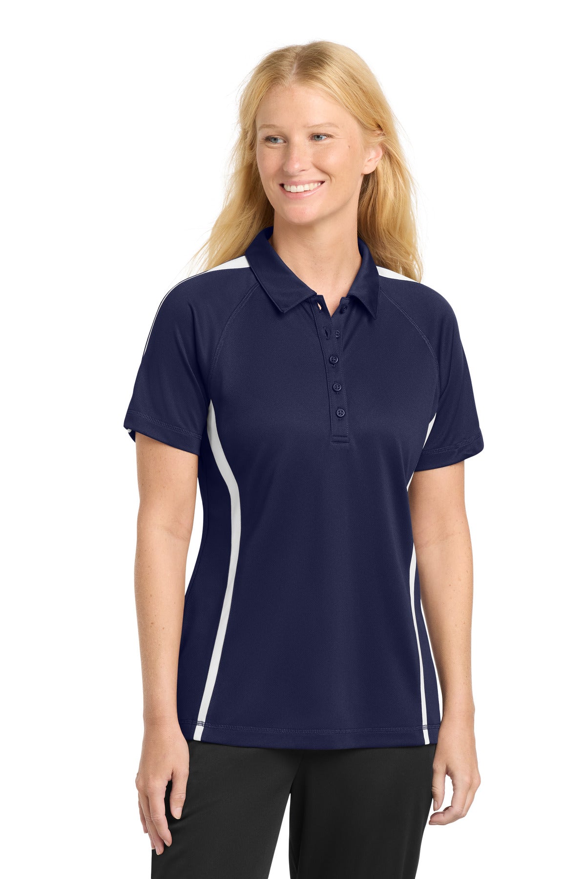 Sport-Tek ® Women's PosiCharge ® Micro-Mesh Colorblock Polo. LST685