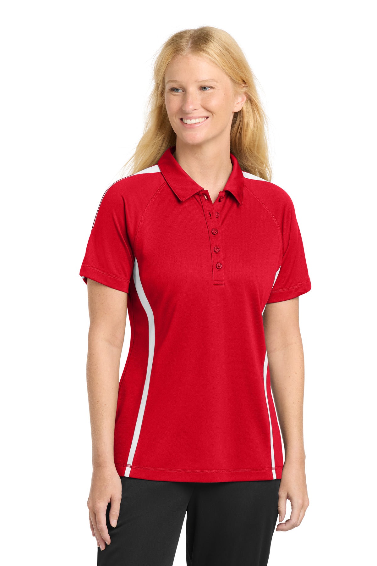 Sport-Tek ® Women's PosiCharge ® Micro-Mesh Colorblock Polo. LST685
