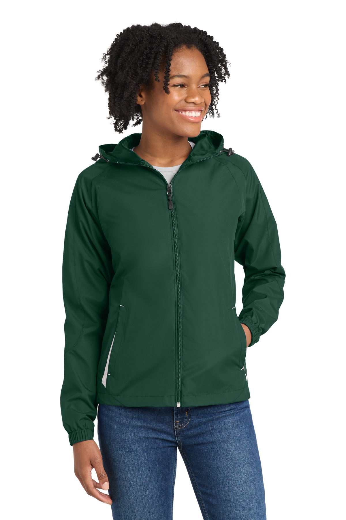 Sport-Tek ® Women's Colorblock Hooded Raglan Jacket. LST76