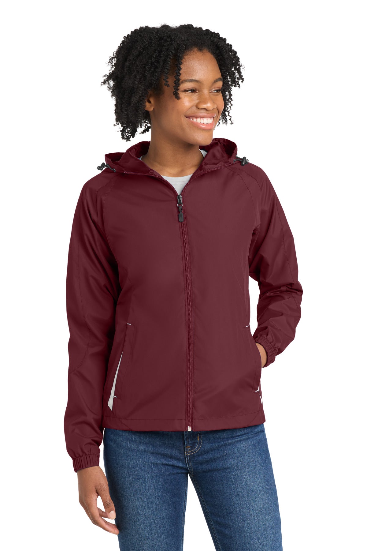 Sport-Tek ® Women's Colorblock Hooded Raglan Jacket. LST76