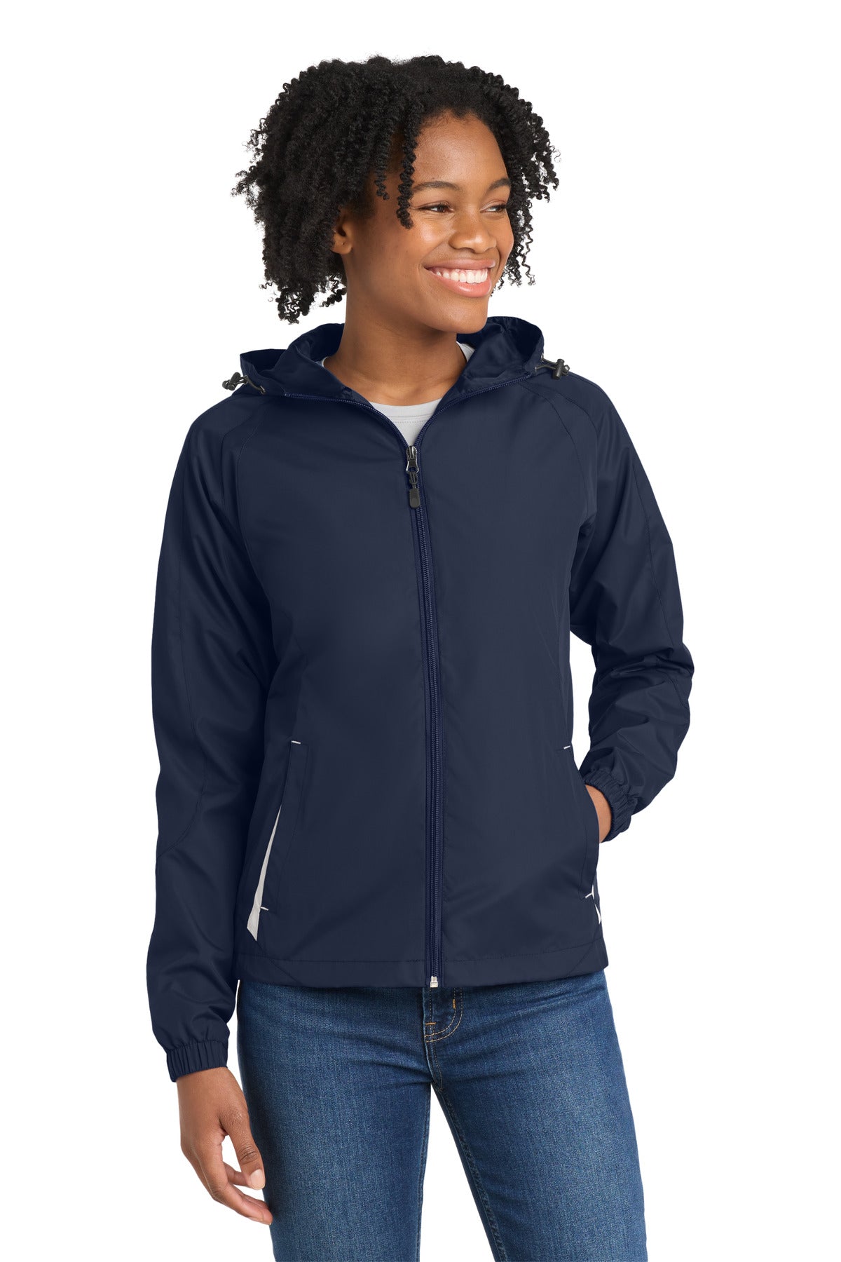 Sport-Tek ® Women's Colorblock Hooded Raglan Jacket. LST76
