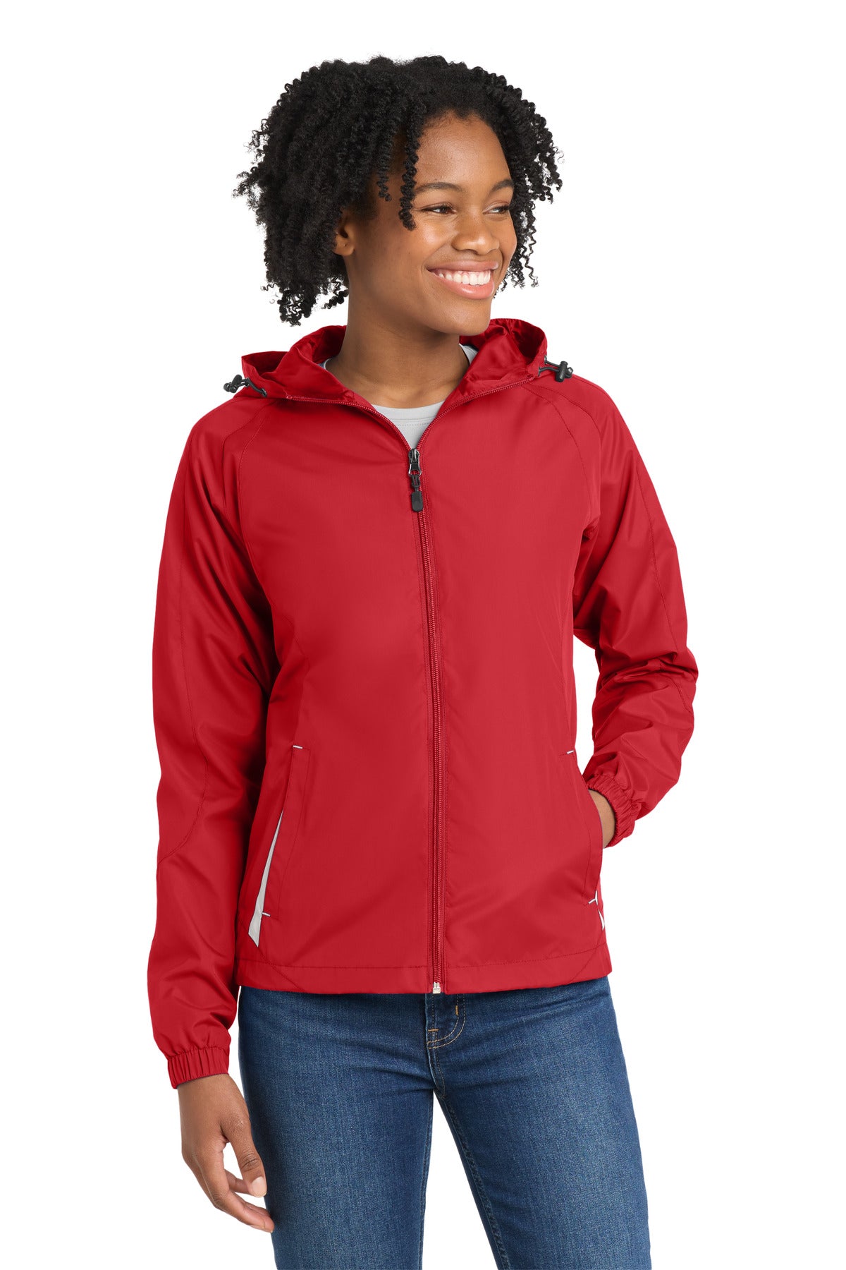 Sport-Tek ® Women's Colorblock Hooded Raglan Jacket. LST76