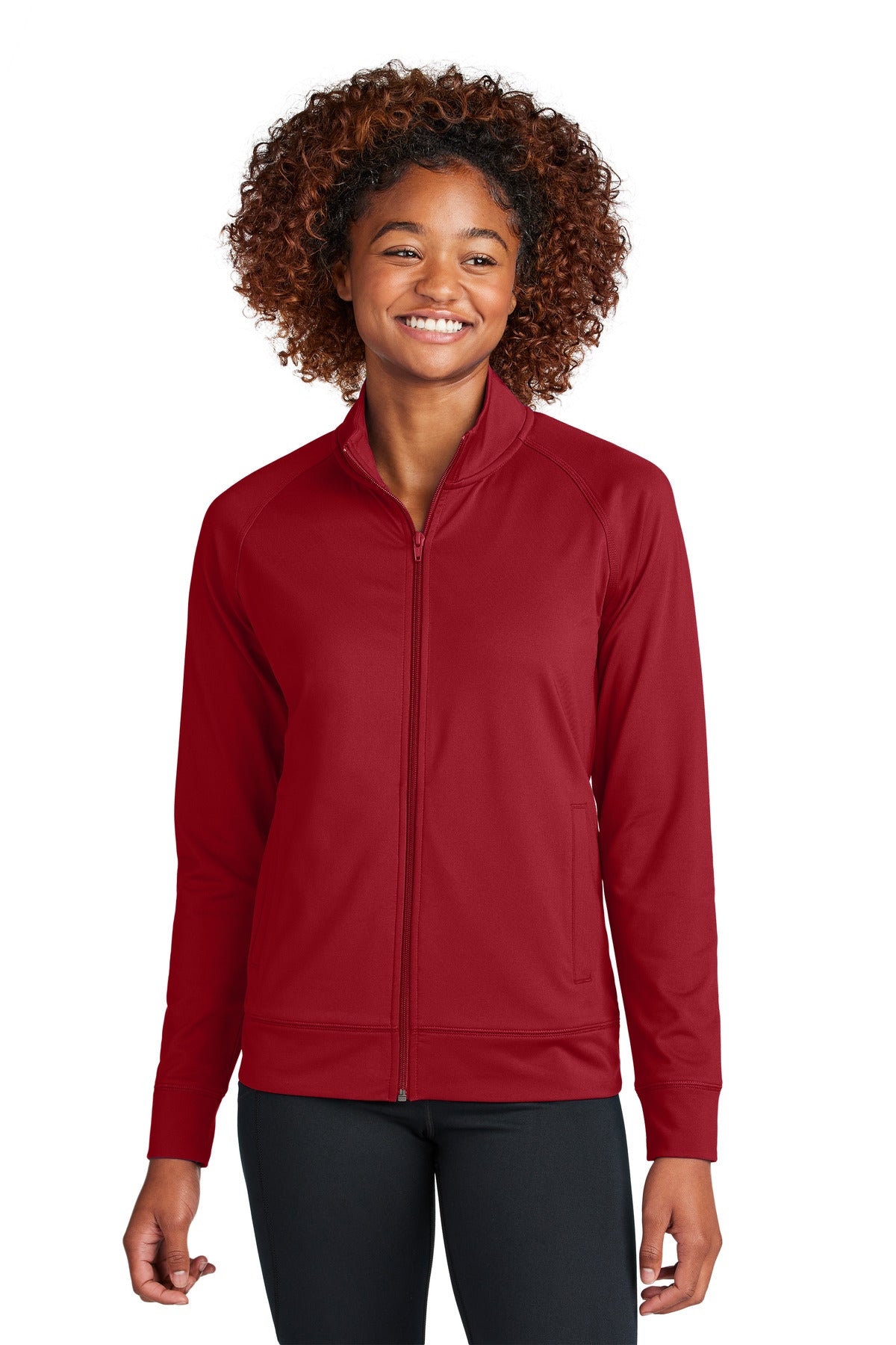 Sport-Tek ® Women's Sport-Wick ® Stretch Full-Zip Cadet Jacket LST857